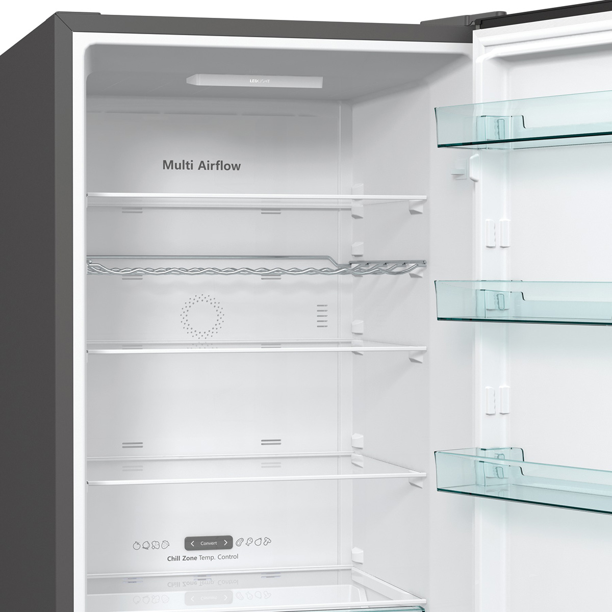 Hisense - RM469N4ACD – Frigorífico Combi 3 Puertas, Clase D , 368L, Inox