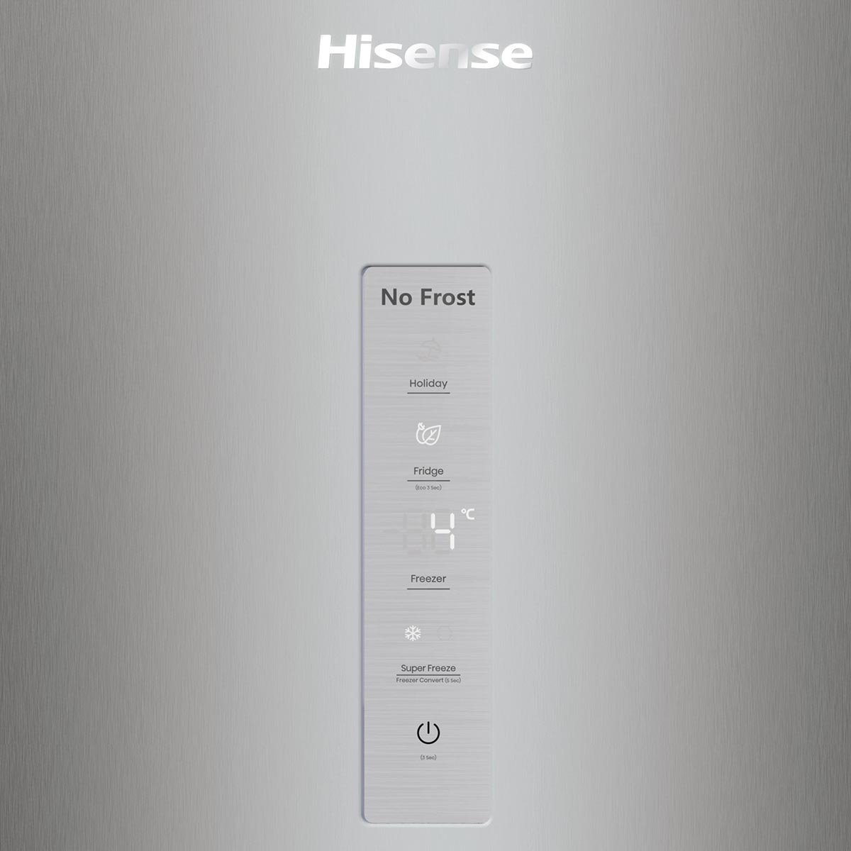 Hisense - RM469N4ACD – Frigorífico Combi 3 Puertas, Clase D , 368L, Inox