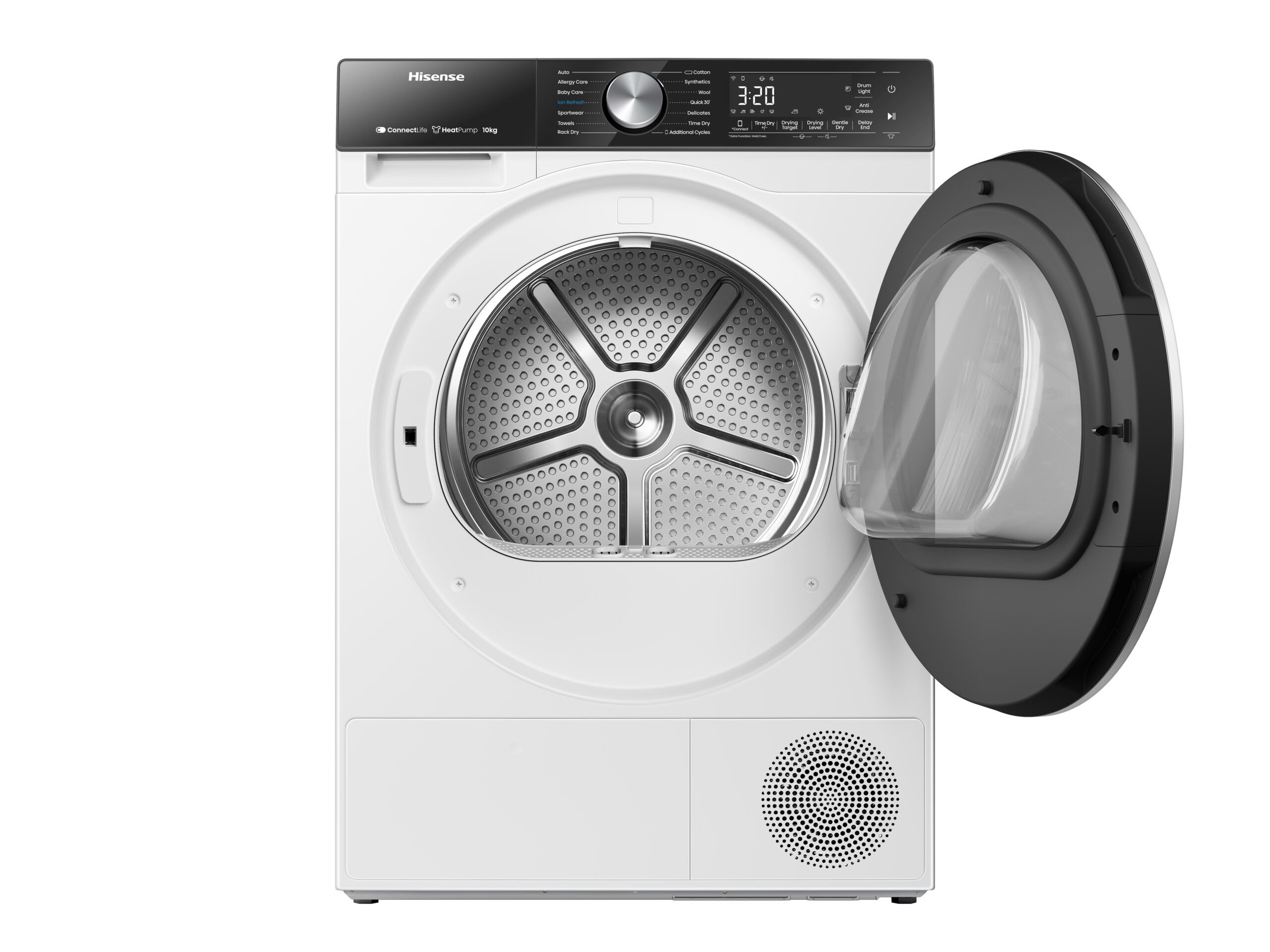 Secadora Condensación - Hisense DH5S102BW, Bomba de Calor, 10 Kg, Blanco