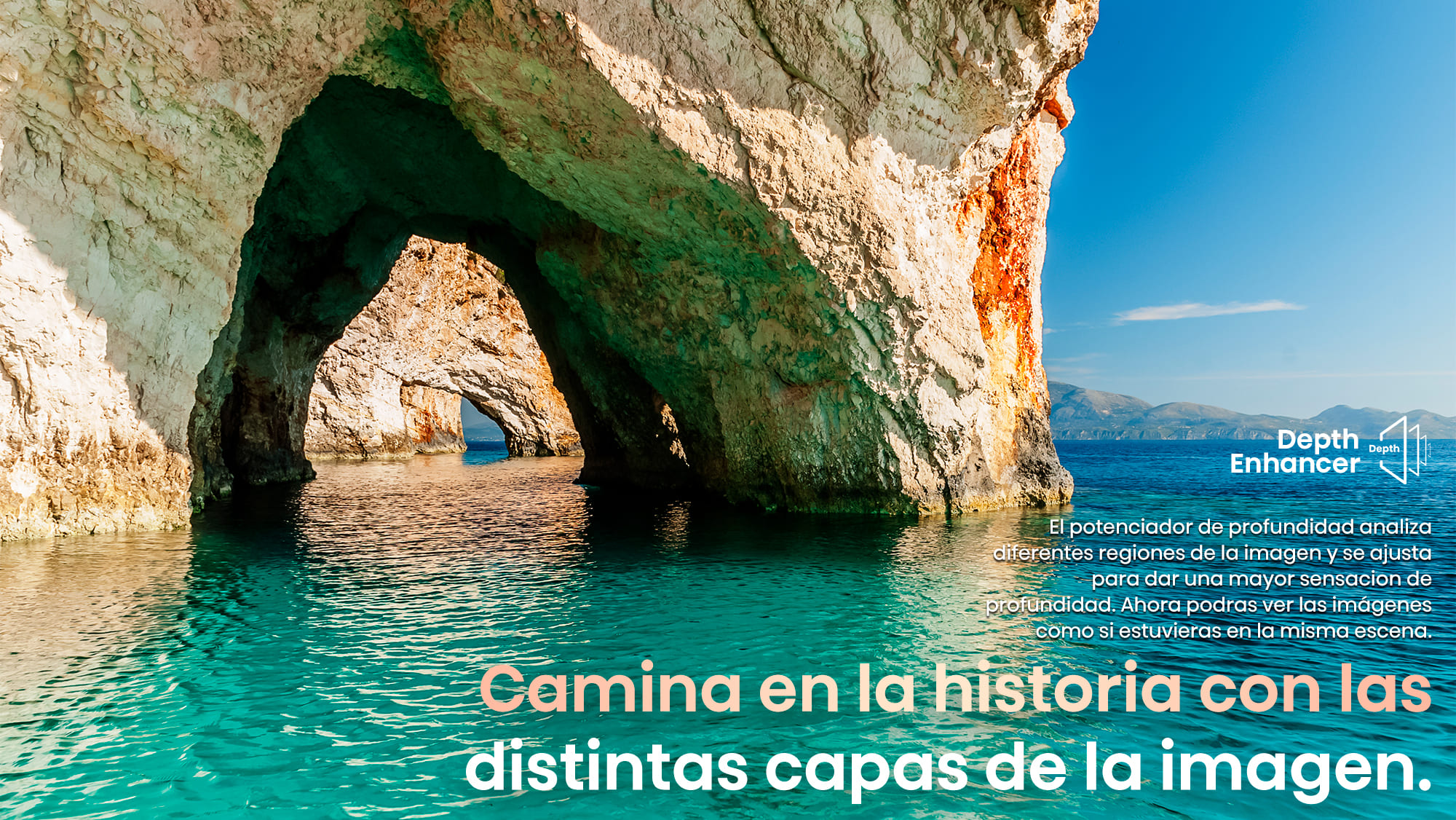 Camina en la historia con las distintas capas de la imagen