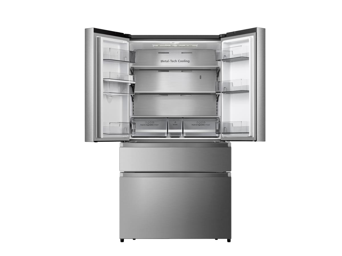 Hisense - RF749N4SWSE – Frigorífico Americano Cajón Frances, Clase E, 579L, Inox