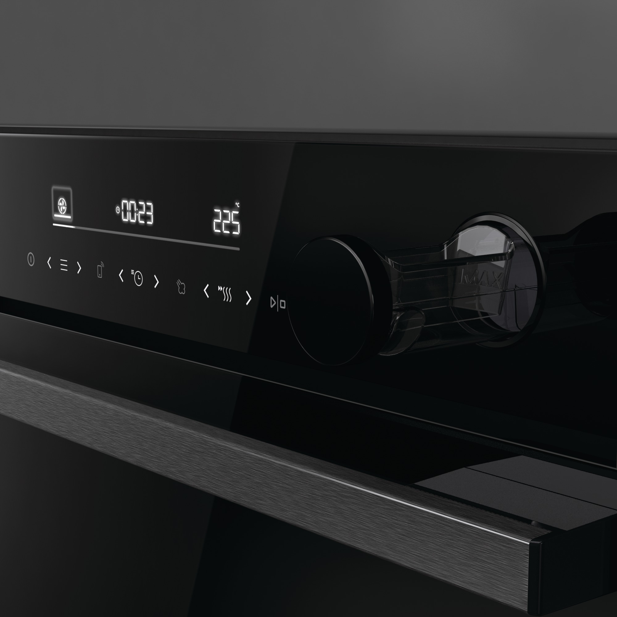 Hisense - BSA66346PBGWIFI – Horno Pirolitico , Cocción Vapor Con Depósito, Clase A+ , 77L, Cristal Negro