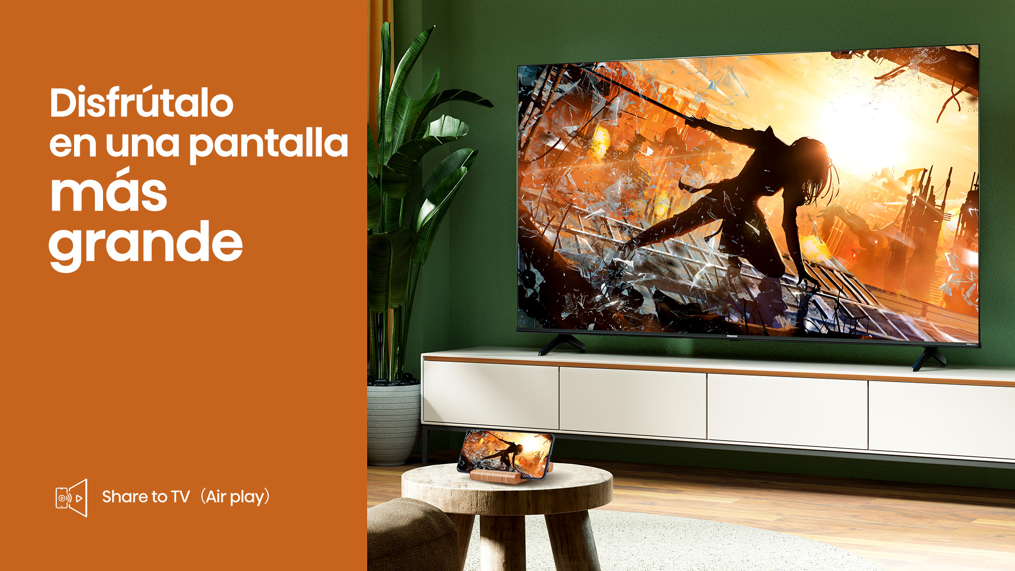 Pantalla Hisense Smart Roku TV 50 pulg. 50R6000GM Led 4K UHD