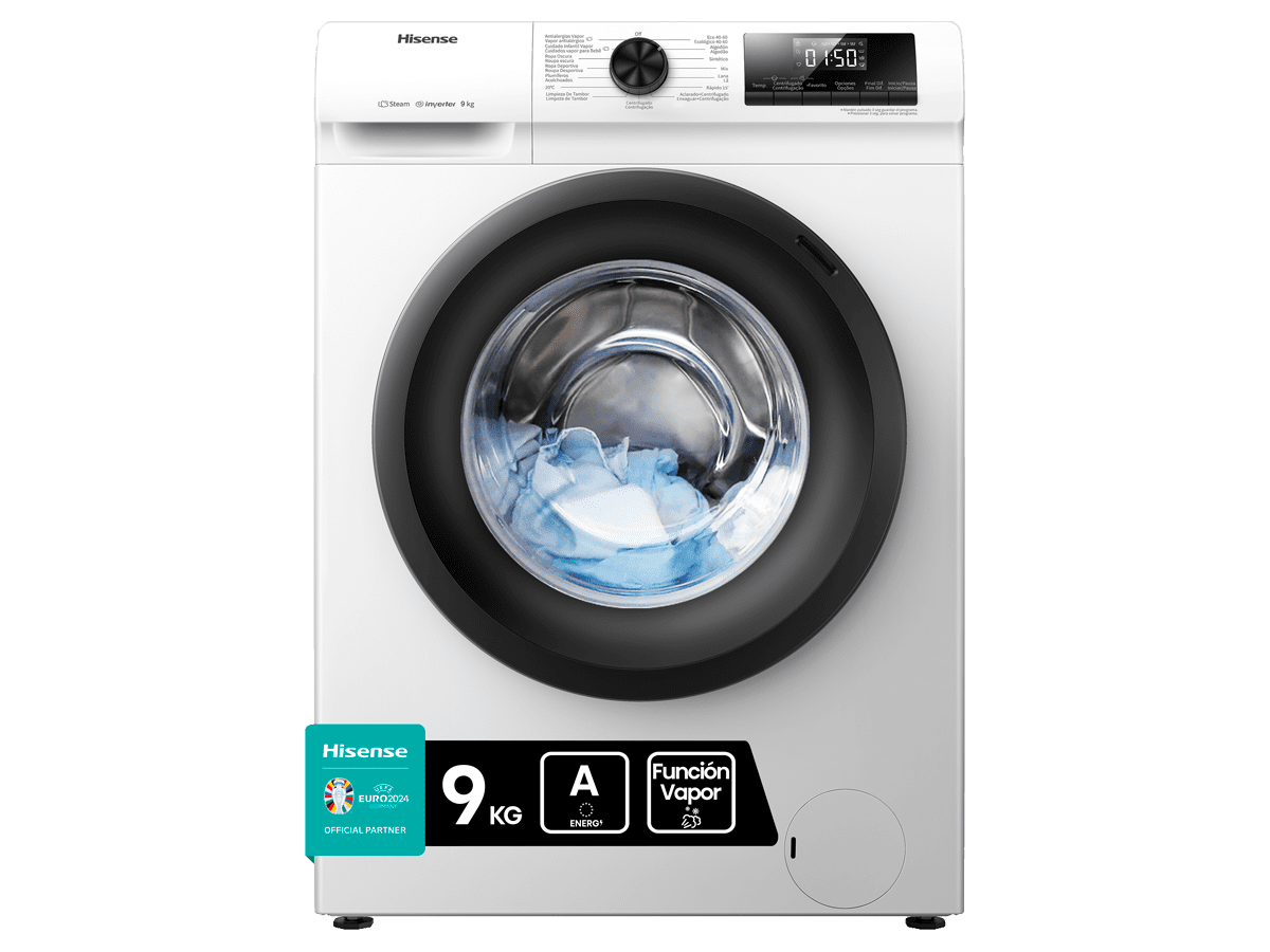 Hisense - Lavadora WFQP9014EVM, 9Kg 1400Rpm Clase: C , 