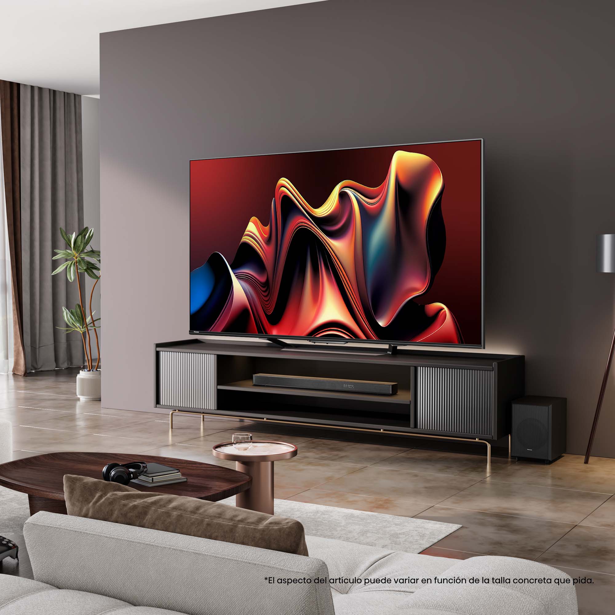 Hisense - Mini-LED TV 55U7NQ, 55 Pulgadas con Quantum Dot Colour