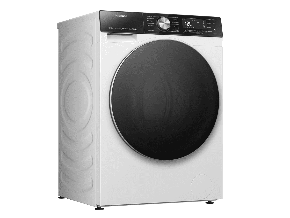 Hisense - WD5S1245BW – Lavasecadora, Clase A, 12 kg/8 kg, 1400 rpm, Blanco