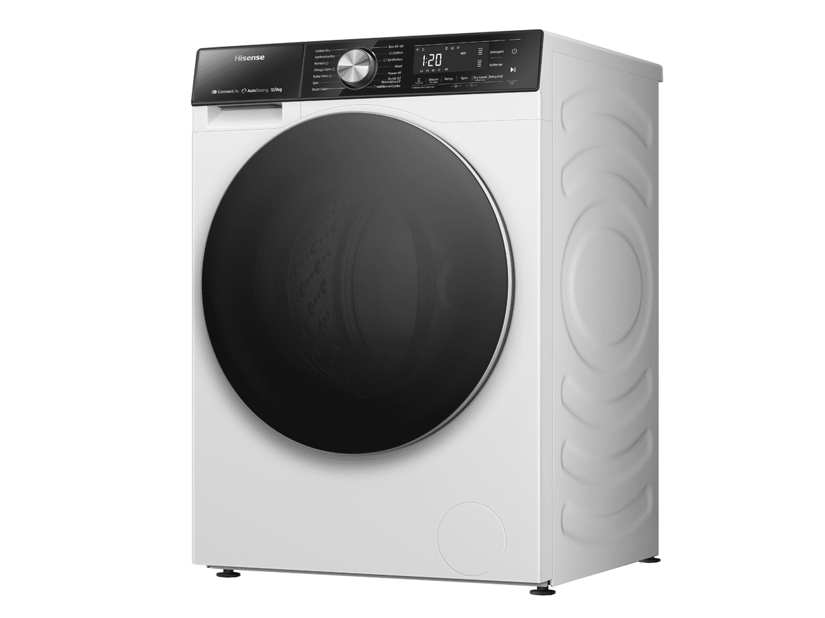 Hisense - WD5S1245BW – Lavasecadora, Clase A, 12 kg/8 kg, 1400 rpm, Blanco