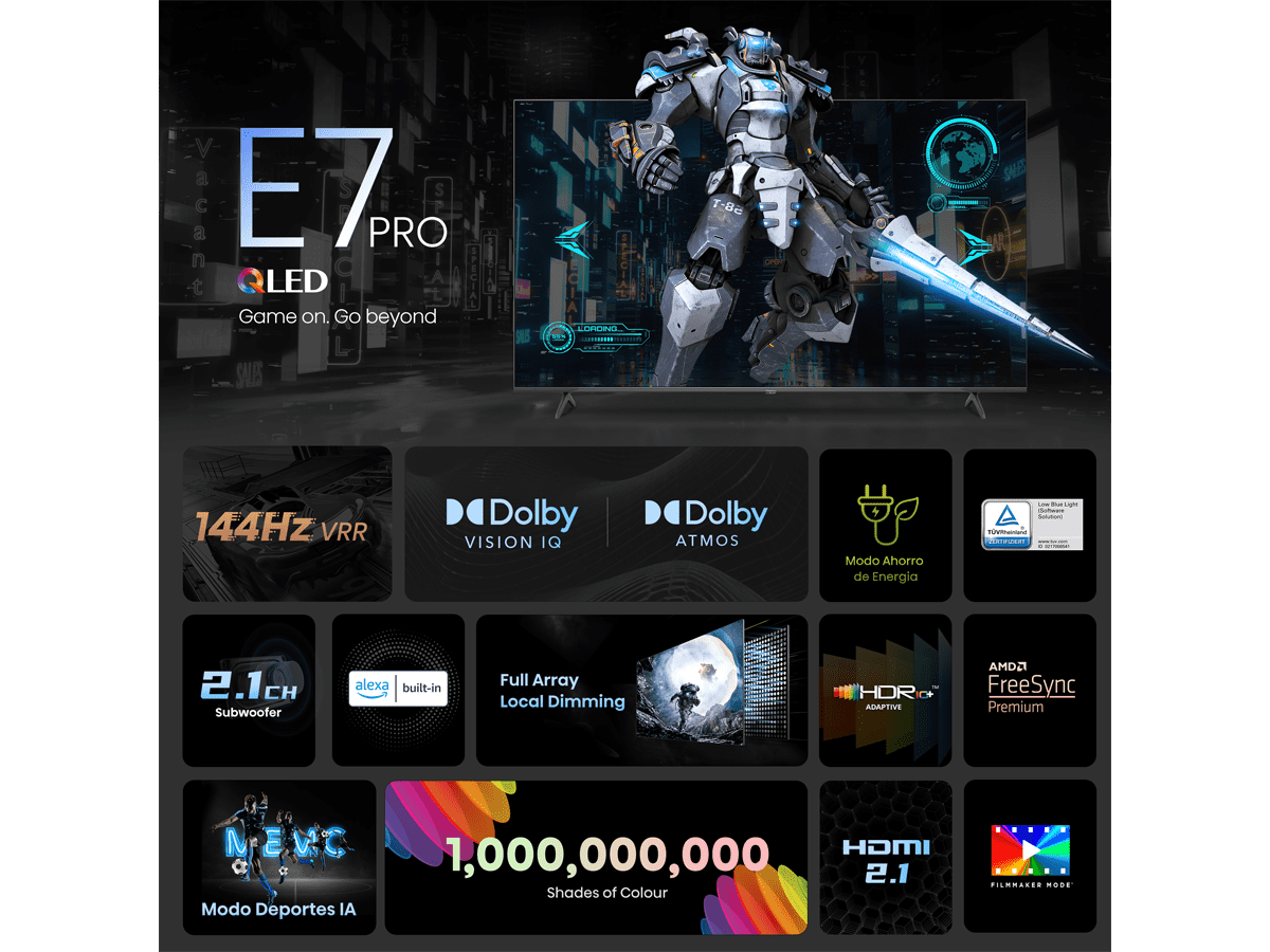 Hisense - Serie E7NQ Pro QLED Gaming TV