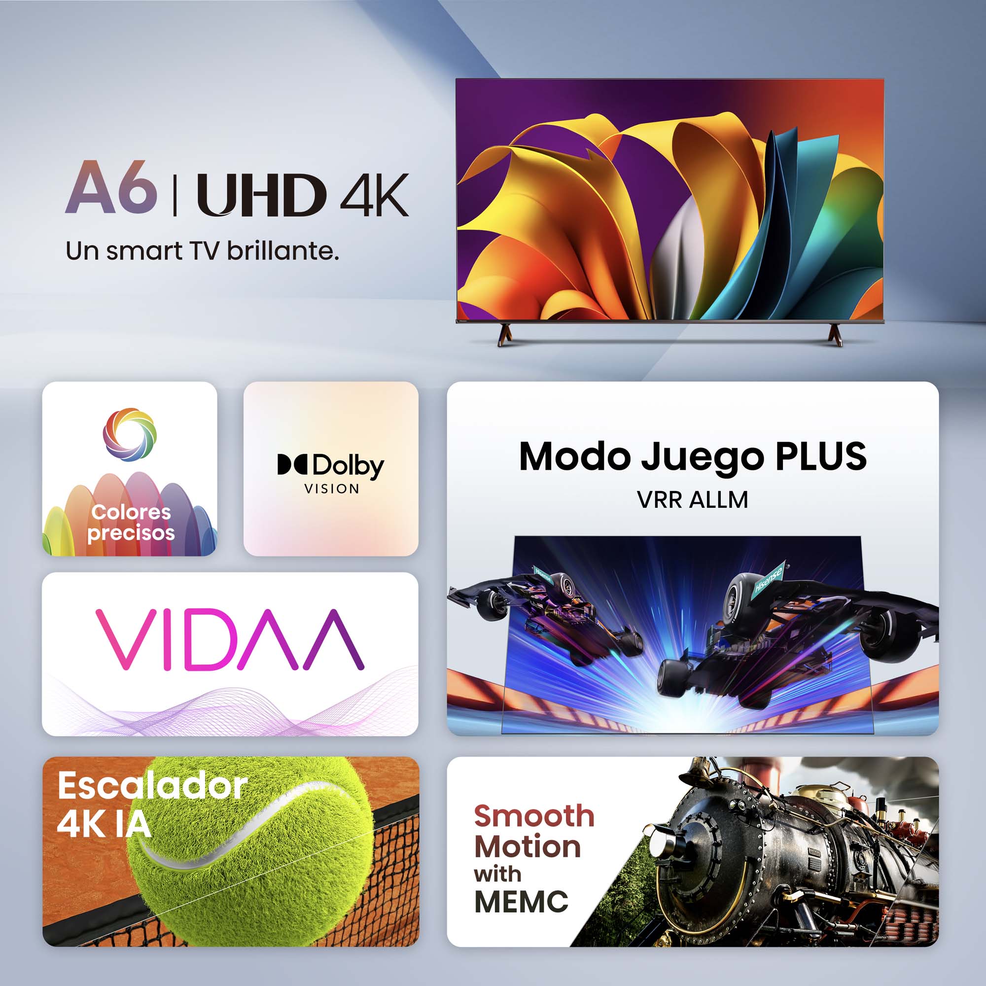 Hisense - Serie A6N 4K TV 50A6N 50 pulgadas, VIDAA Smart TV
