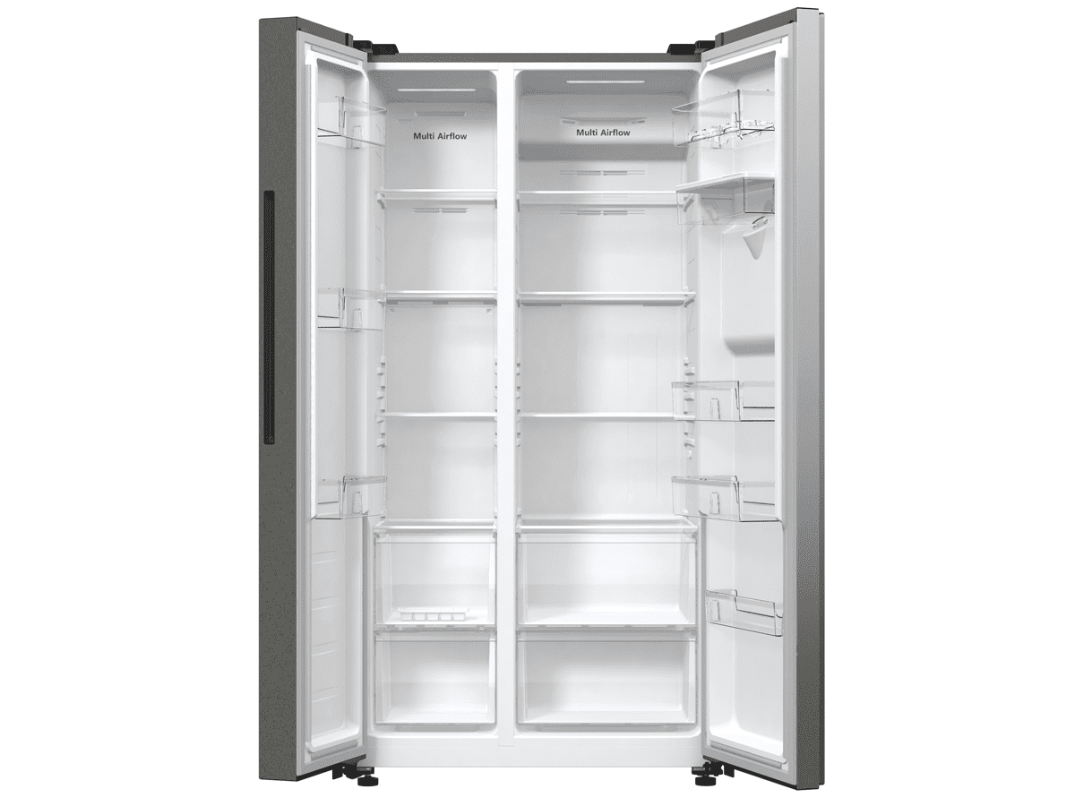 Hisense - RS711N4WCE – Frigorífico Americano Side By Side, Clase E , 547L, Inox