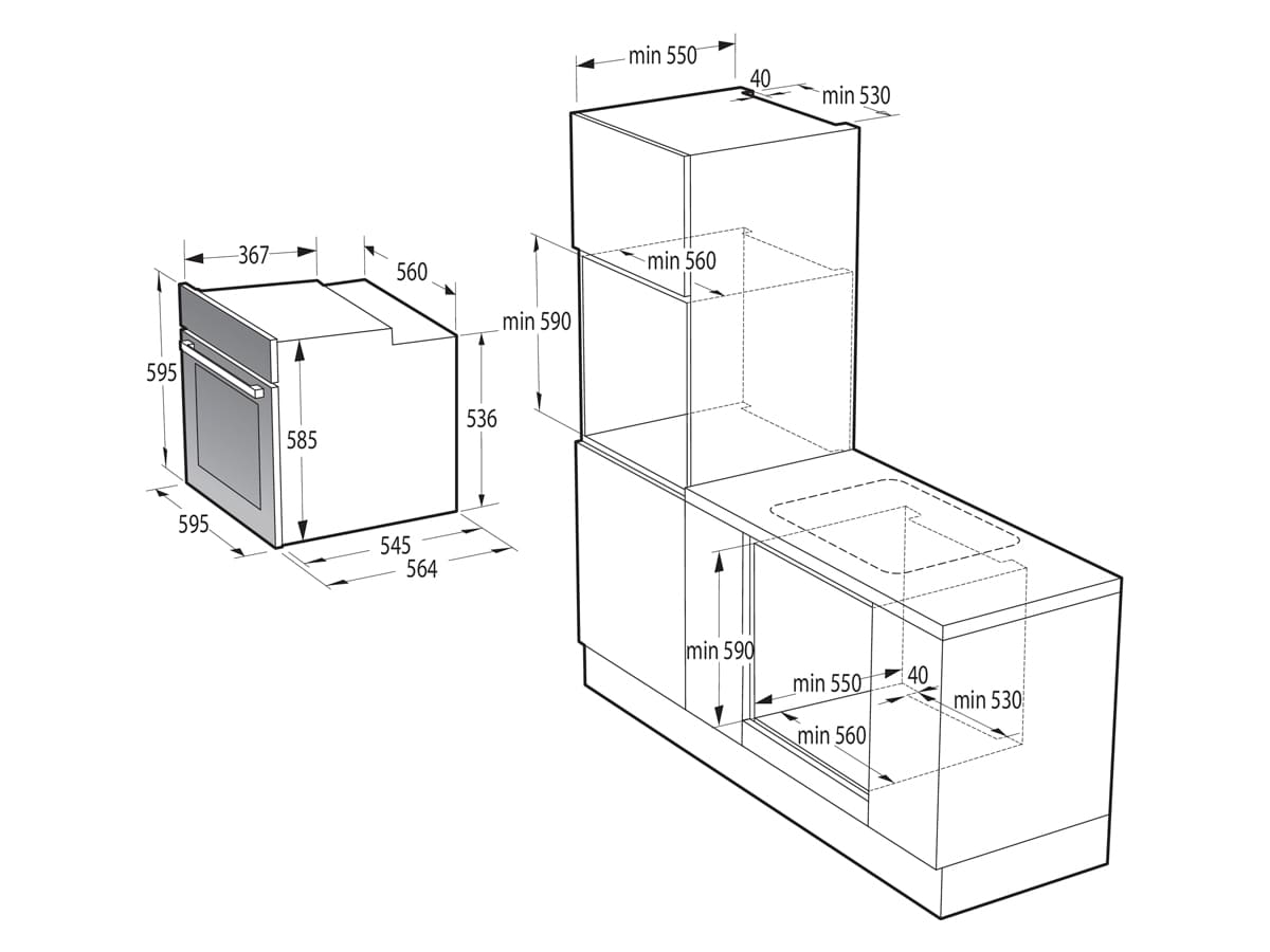 Hisense - Horno BI64021AX