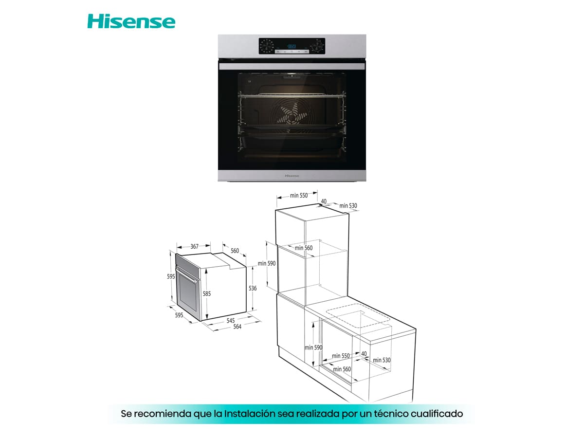 Hisense - Horno BSA65226PX