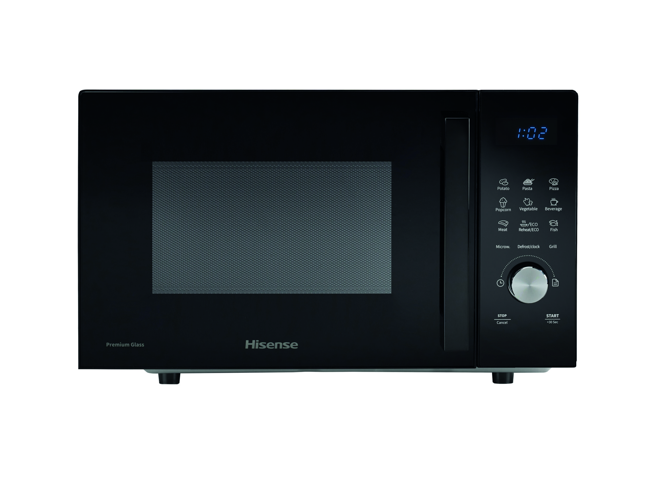 Hisense - H23MOBSD1HG – Microondas Con Grill, 23L, Negro