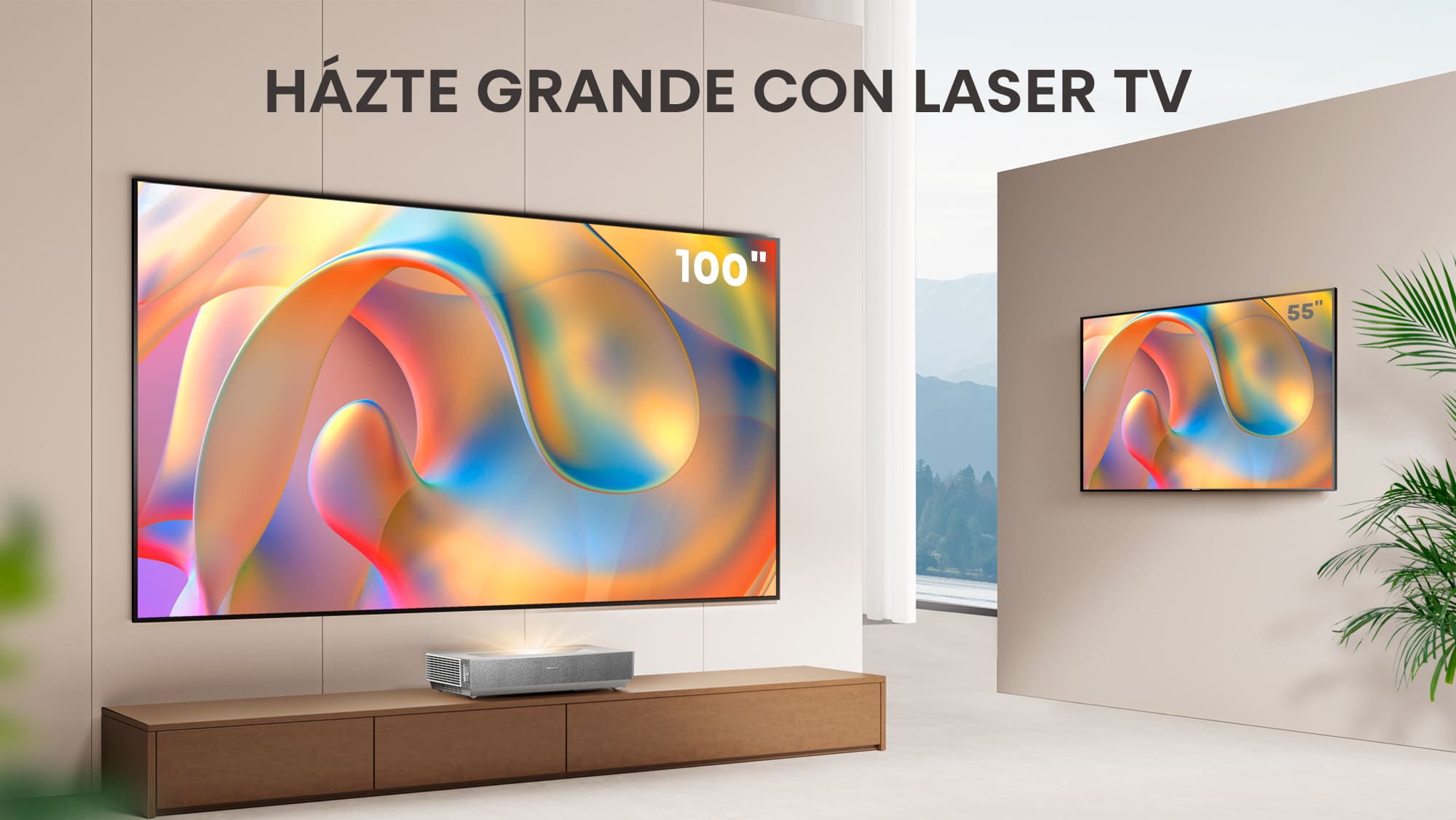 Házte grande con Laser TV