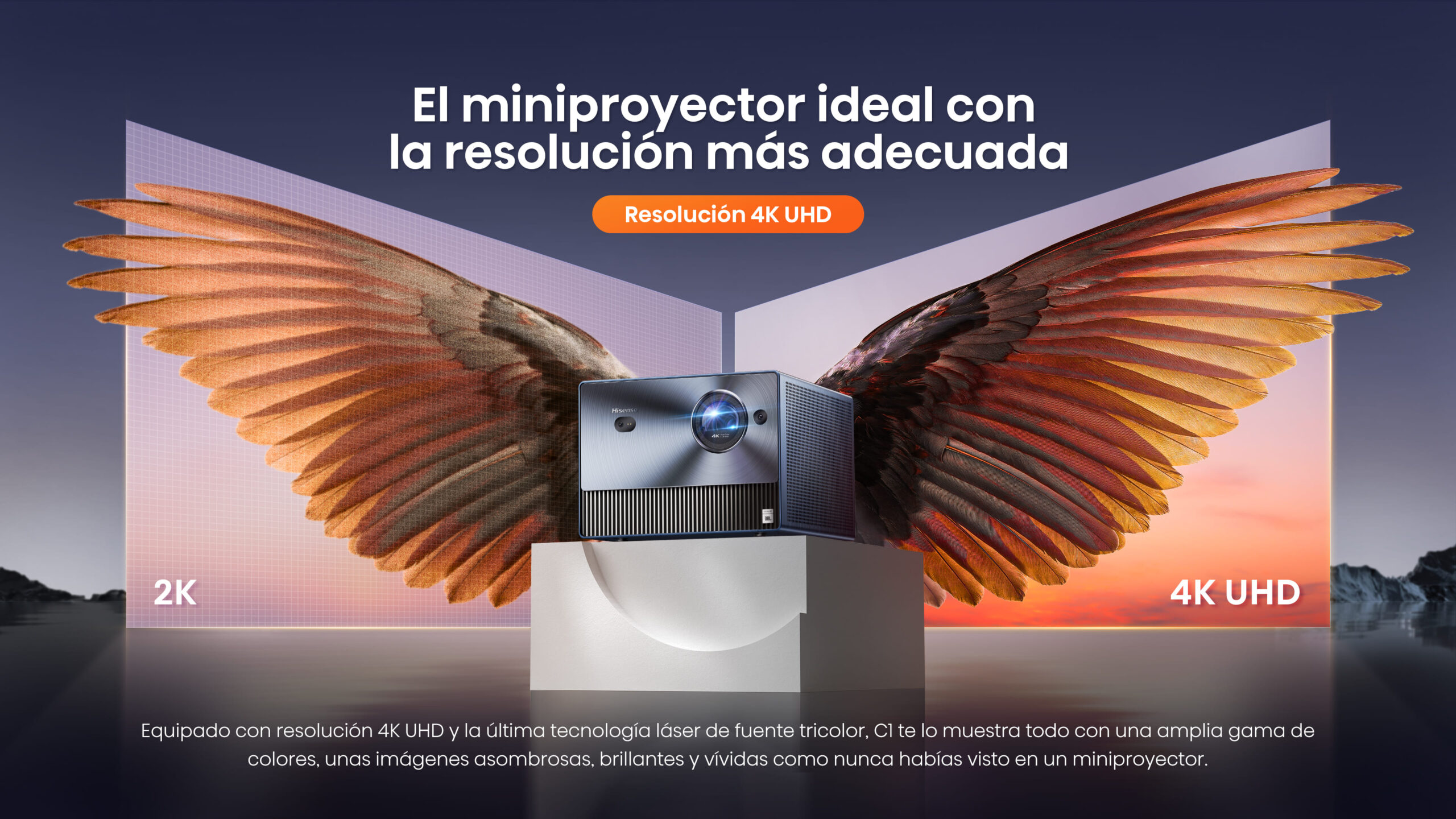 El miniproyector ideal con la resolución más adecuada