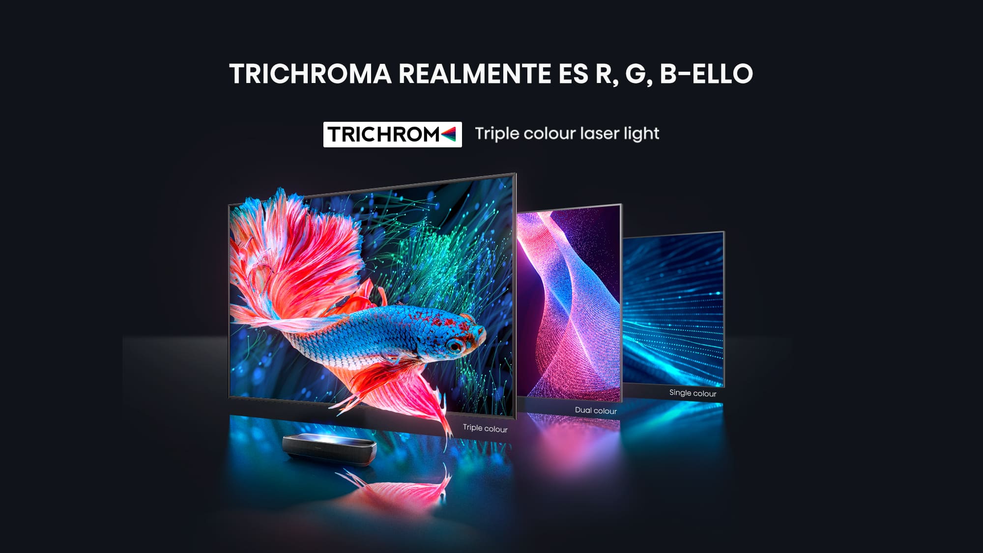 TriChroma realmente es R, G, B-ello