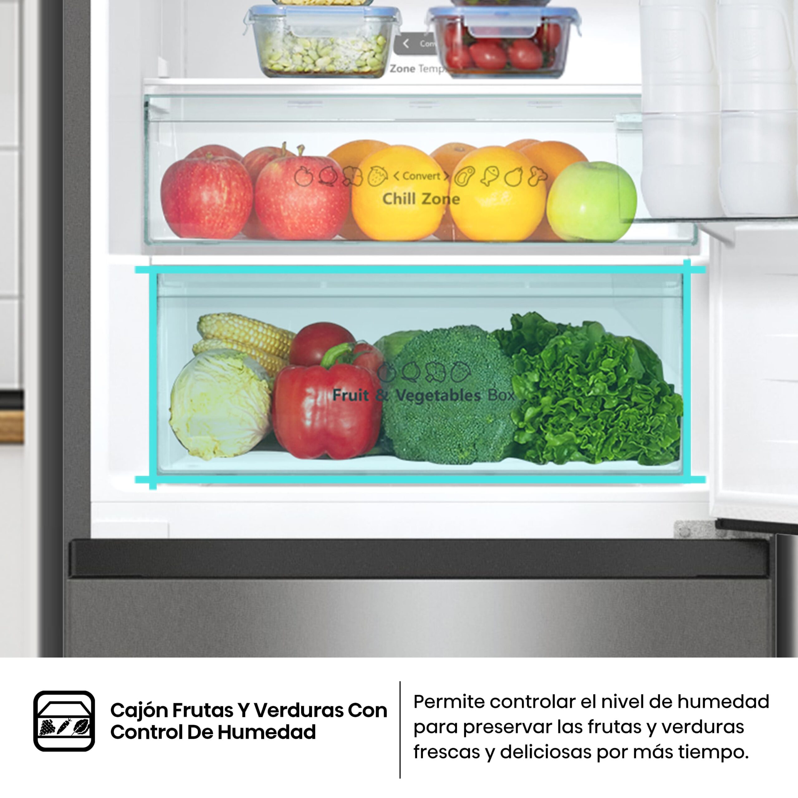 Hisense - RM469N4ACD – Frigorífico Combi 3 Puertas, Clase D , 368L, Inox