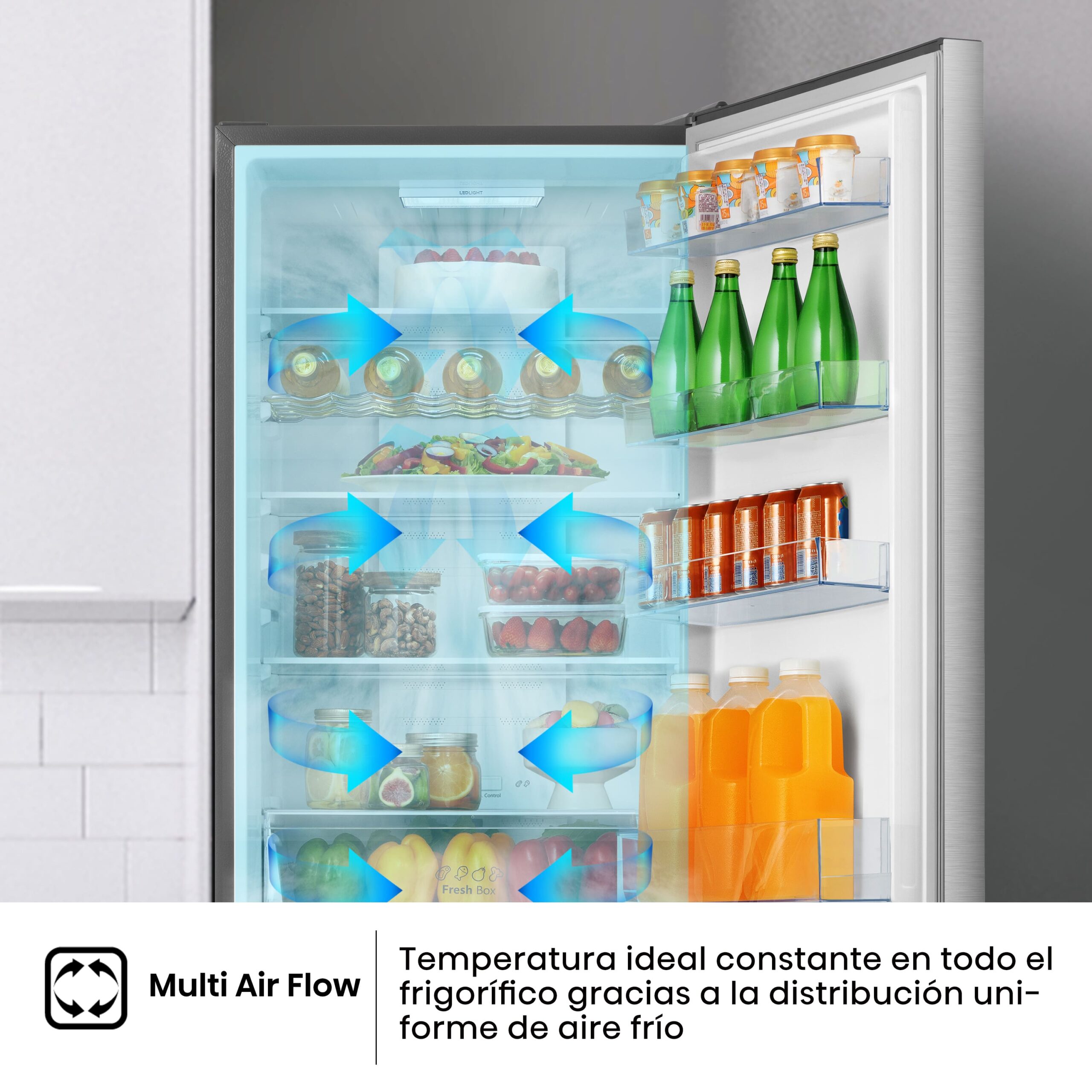Hisense - RB440N4ACD – Frigorífico Combi 2 Puertas, Clase D , 336L, Inox