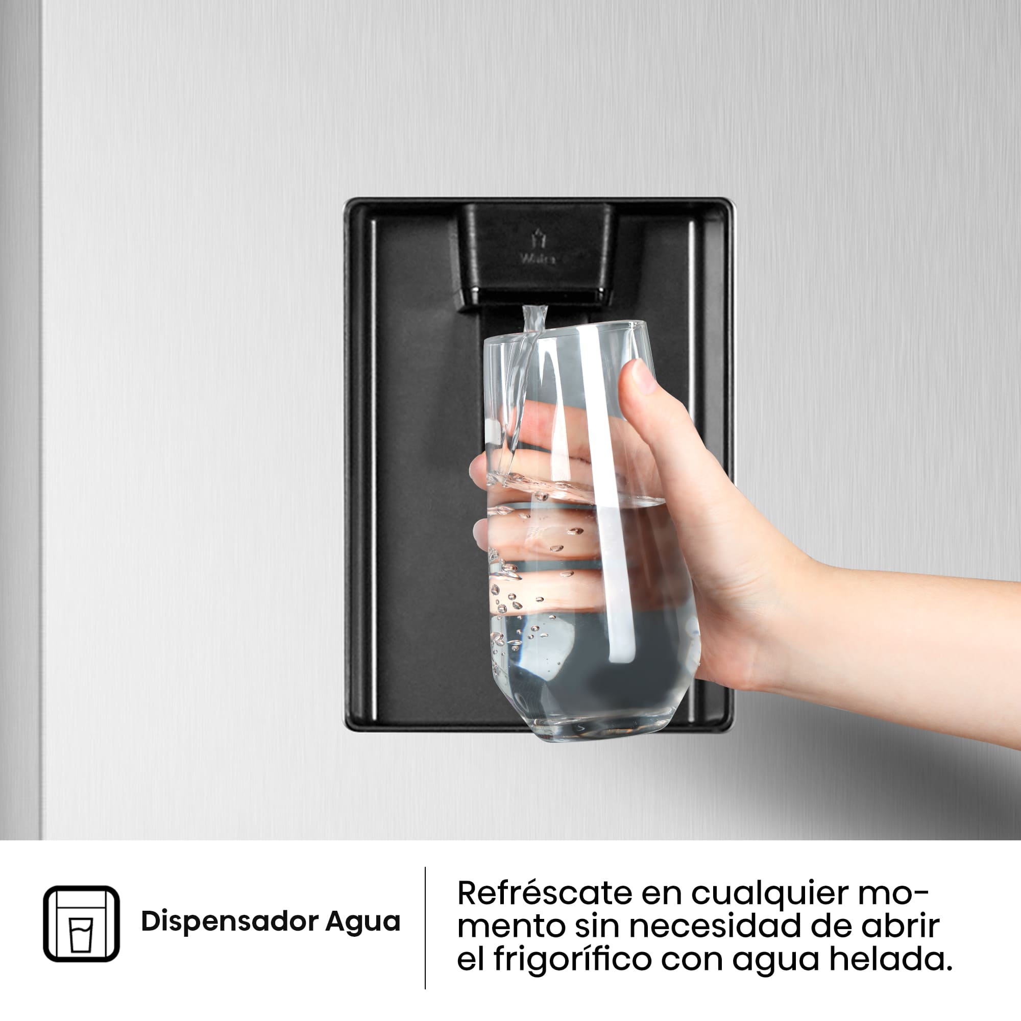 Hisense - RS677N4WCD – Frigorífico Americano Side By Side, Clase D , 519L, Inox