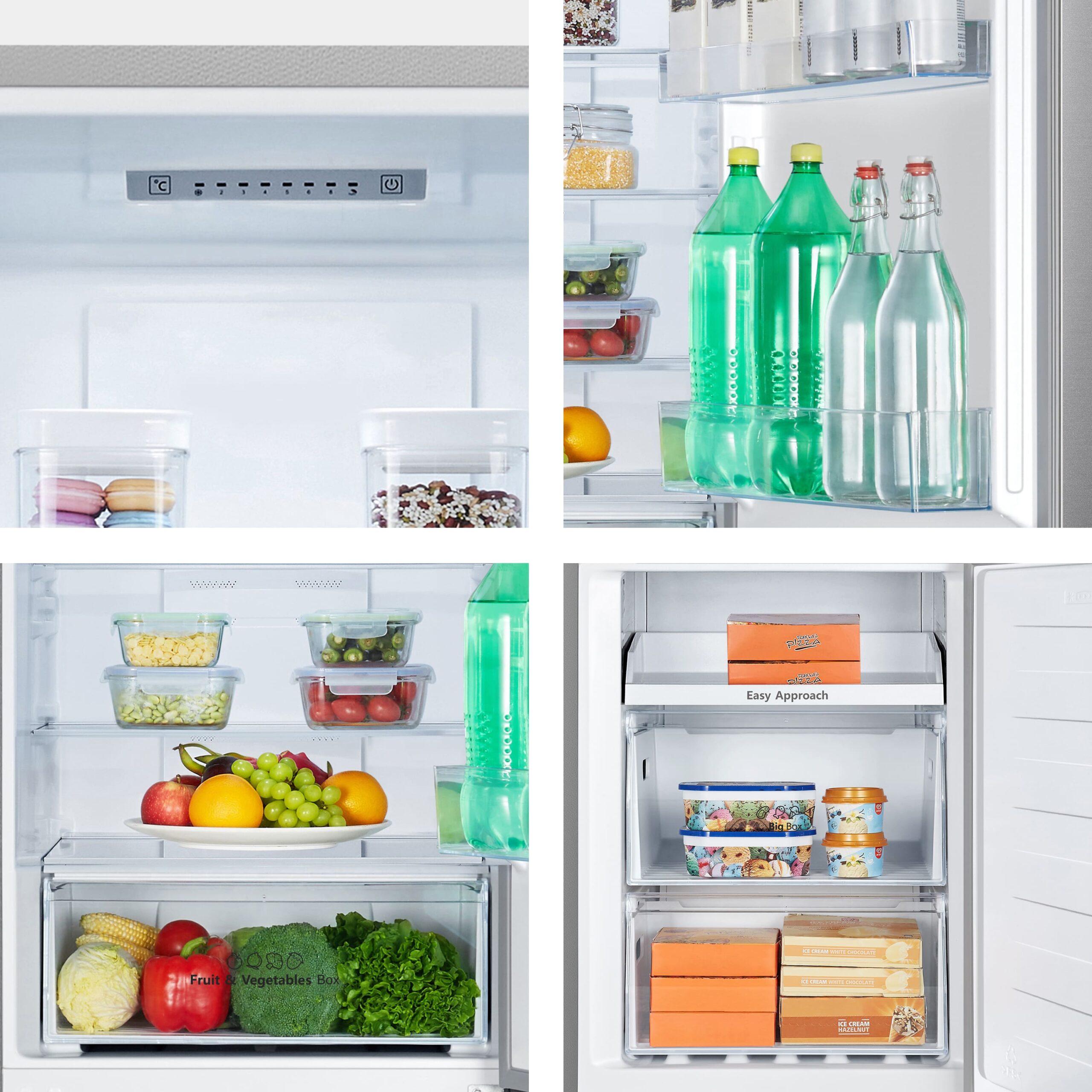 Hisense - RB390N4ACE – Frigorífico Combi 2 Puertas, Clase E, 304L, Inox