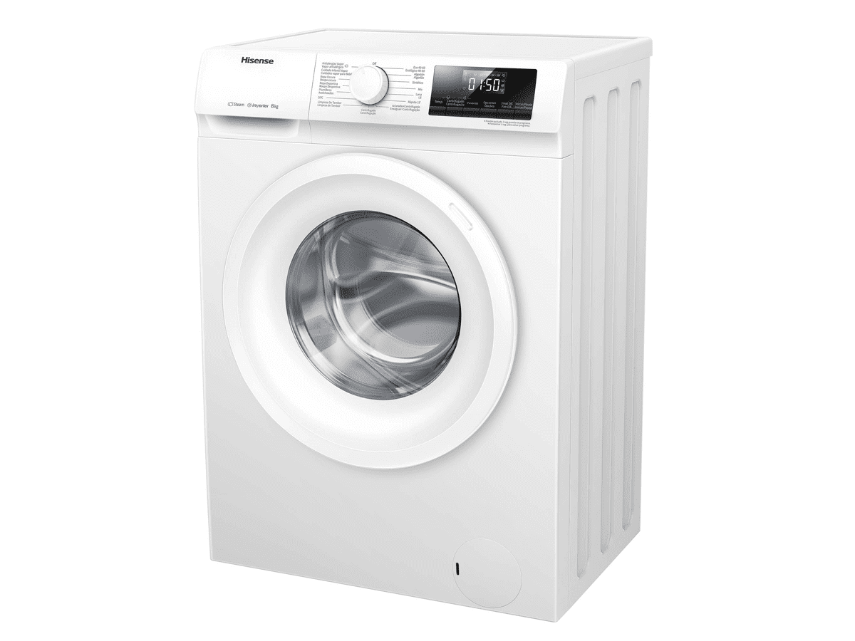 Hisense - WFQP801419VM – Lavadora, Clase A, 8 Kg , 1400 rpm, Blanco