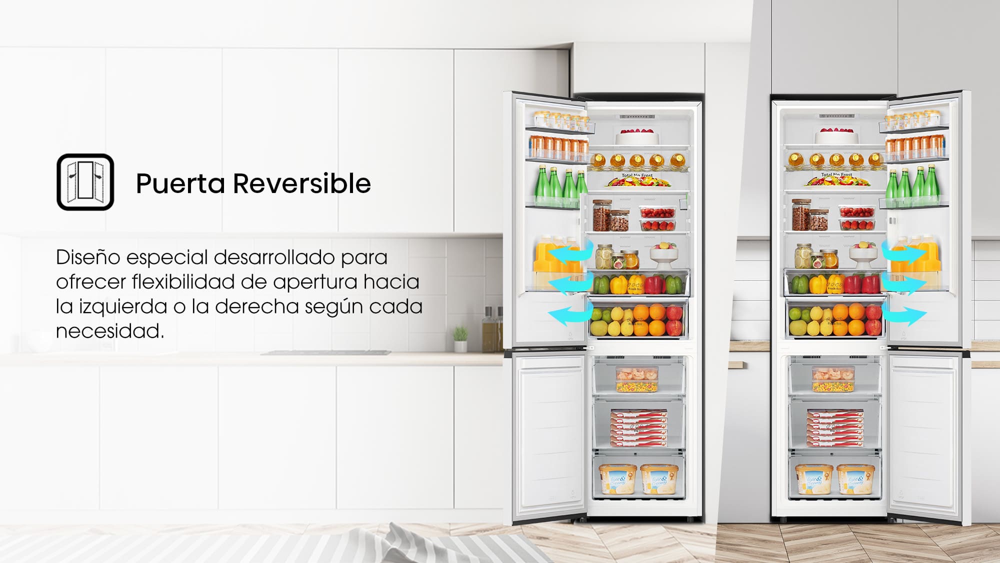 Frigorifero Combinato Hisense RB440N4AWC – 336L, Classe C, 60x202 Cm, Multi Air Flow, Porta Reversibile, Congelamento Rapido