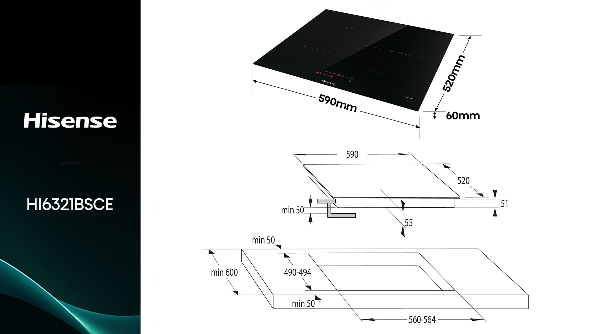 tamaño + instalación