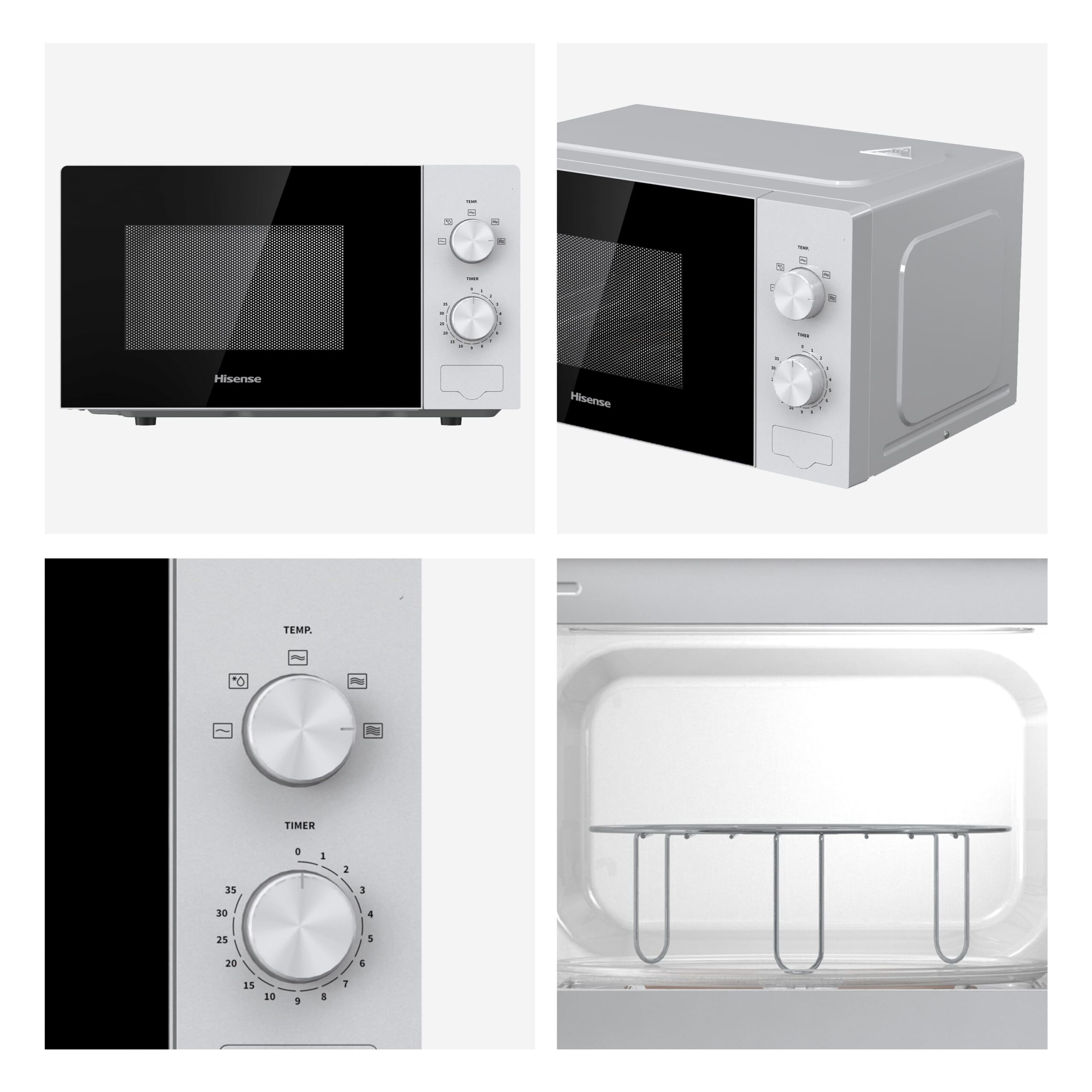 Hisense - H20MOWP1 – Microondas, 20L, Blanco
