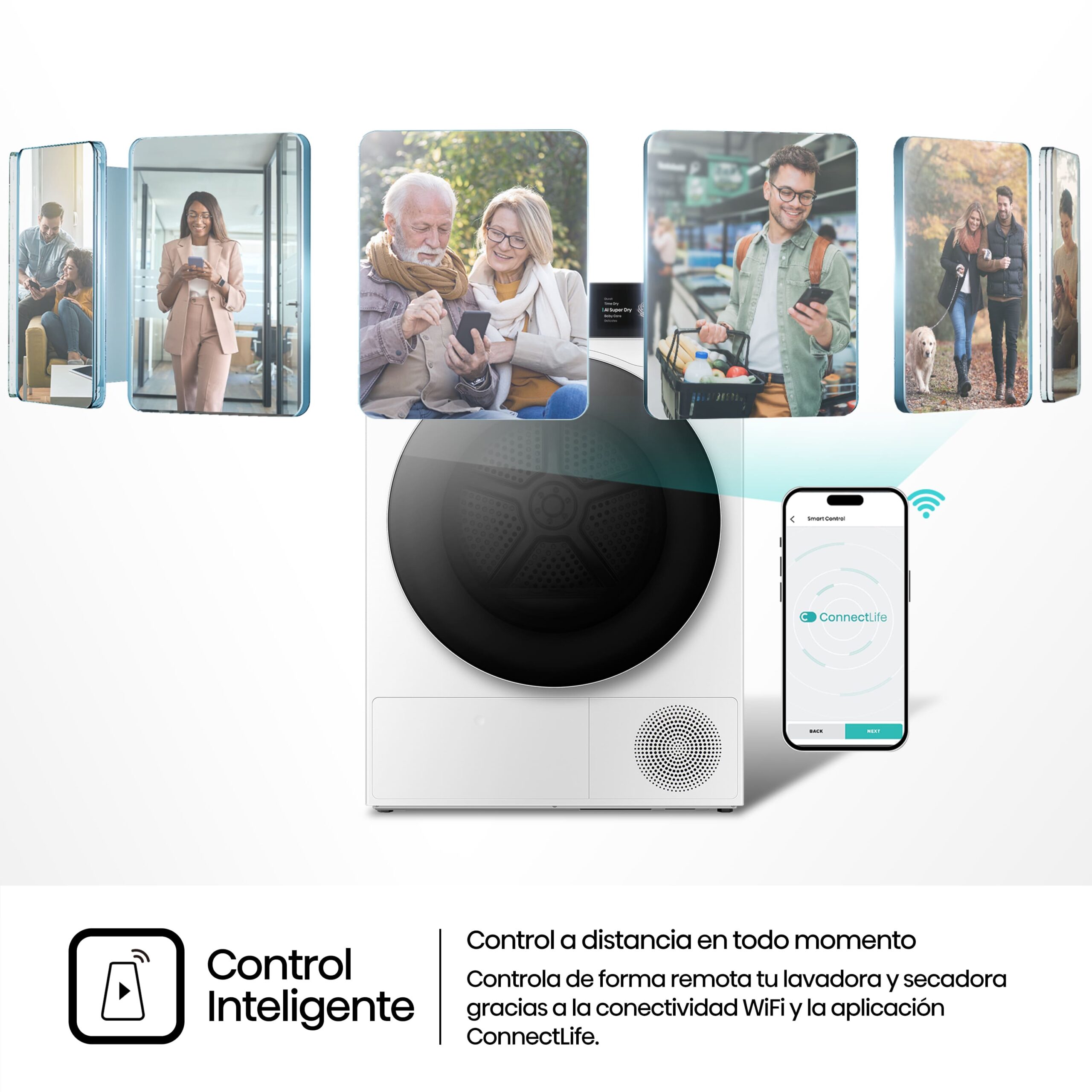 Hisense - DH7S107BW – Secadora inteligente, Clase A+++, 10 Kg, Blanco