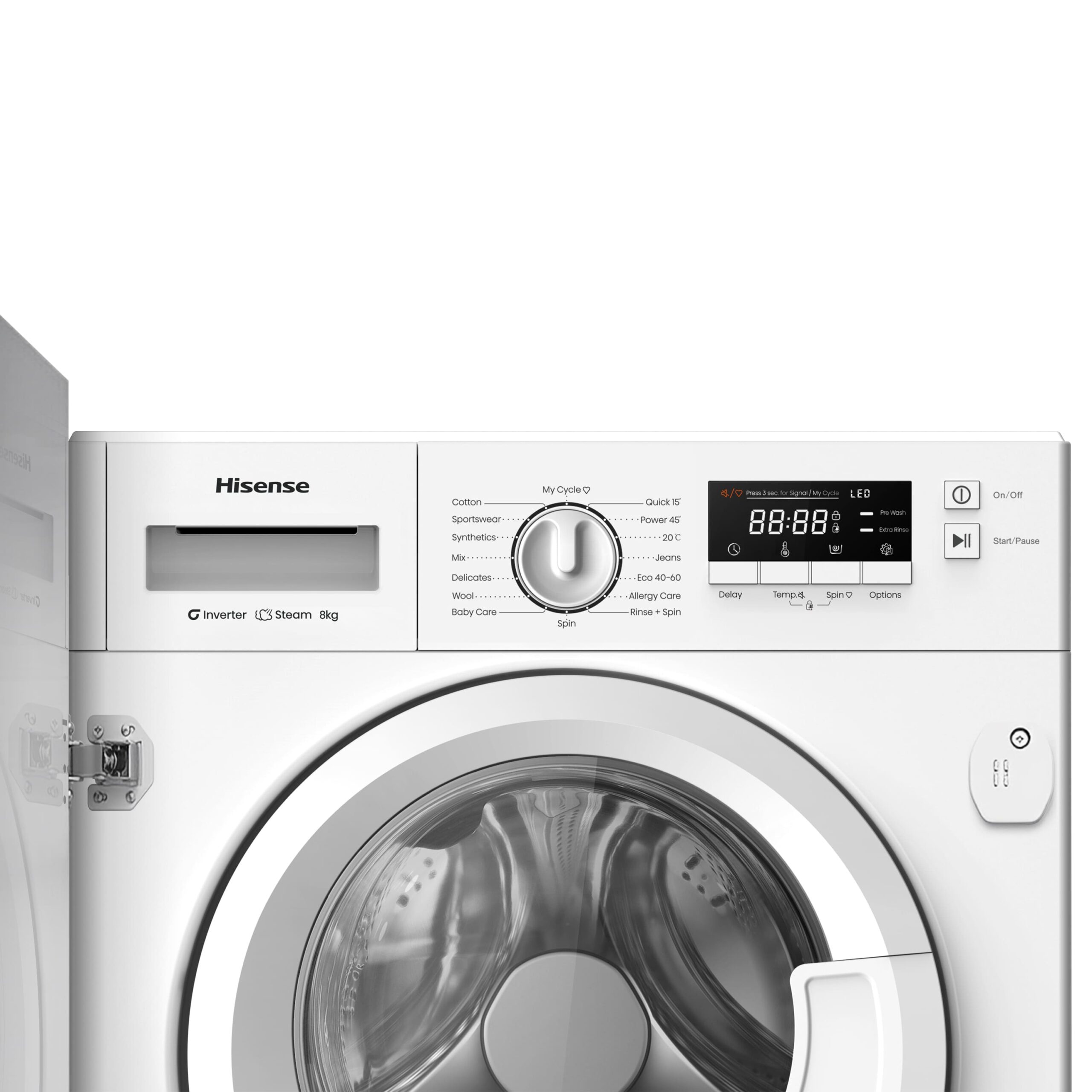 Hisense - WF3M841BWIES – Lavadora, Clase A, 8 Kg, 1400 rpm, Blanco