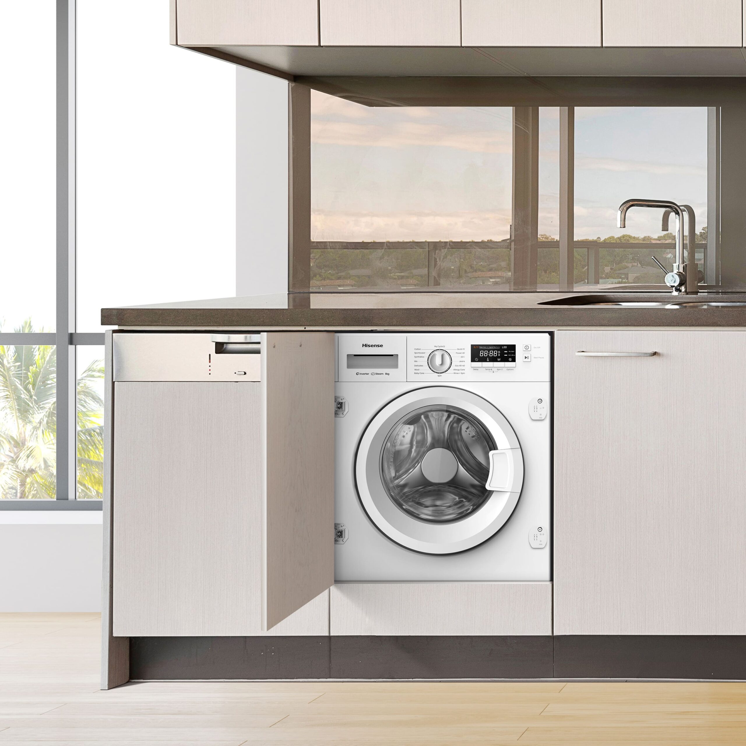 Hisense - WF3M841BWIES – Lavadora, Clase A, 8 Kg, 1400 rpm, Blanco