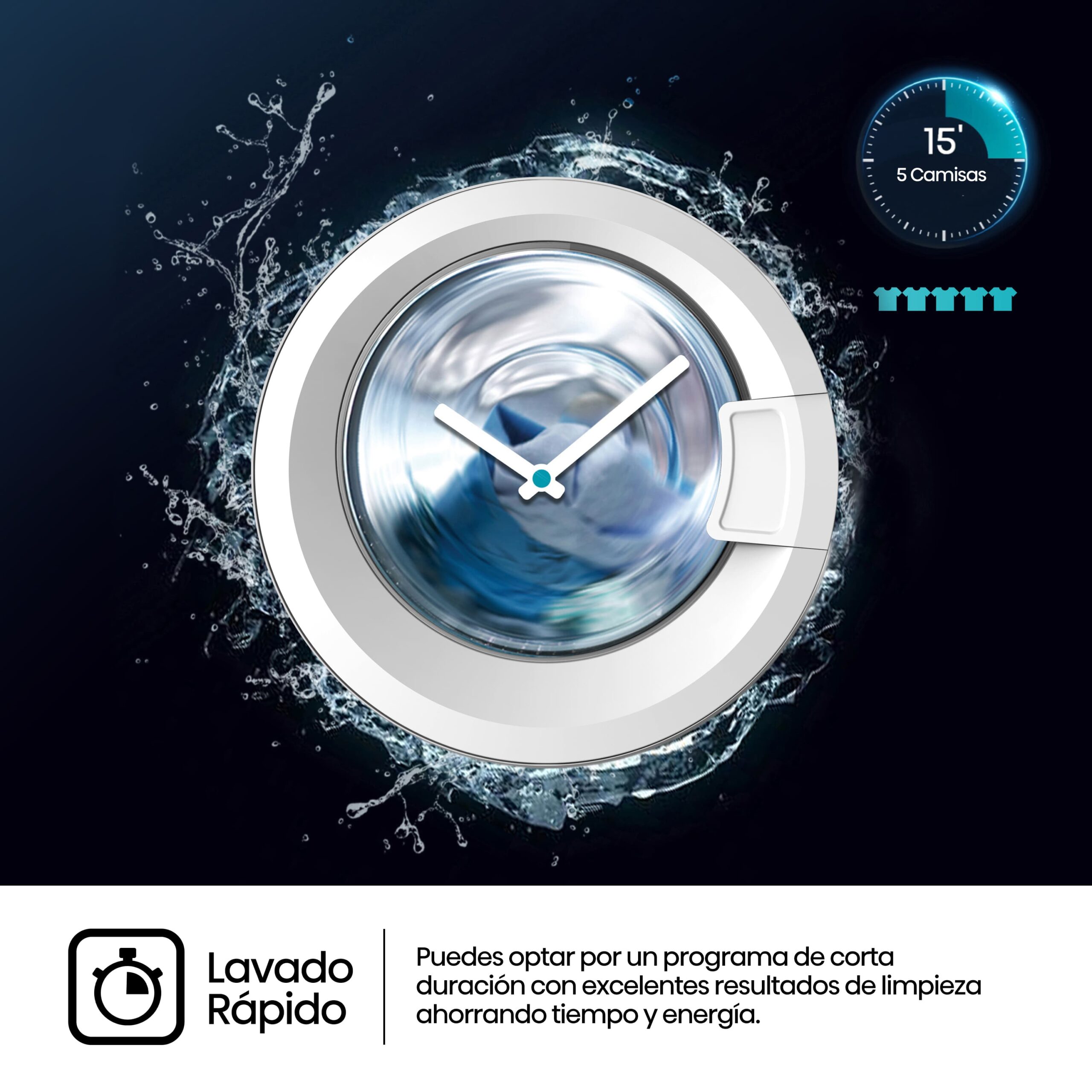 Hisense - WF3M841BWIES – Lavadora, Clase A, 8 Kg, 1400 rpm, Blanco