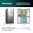 Americanos Cross Door RQ5P470SAID – Frigorífico Americano 4 Puertas, Clase D , 483L, Inox