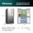 Americanos Cross Door RQ5P470SEIE – Frigorífico Americano 4 Puertas, Clase E , 483L, Inox