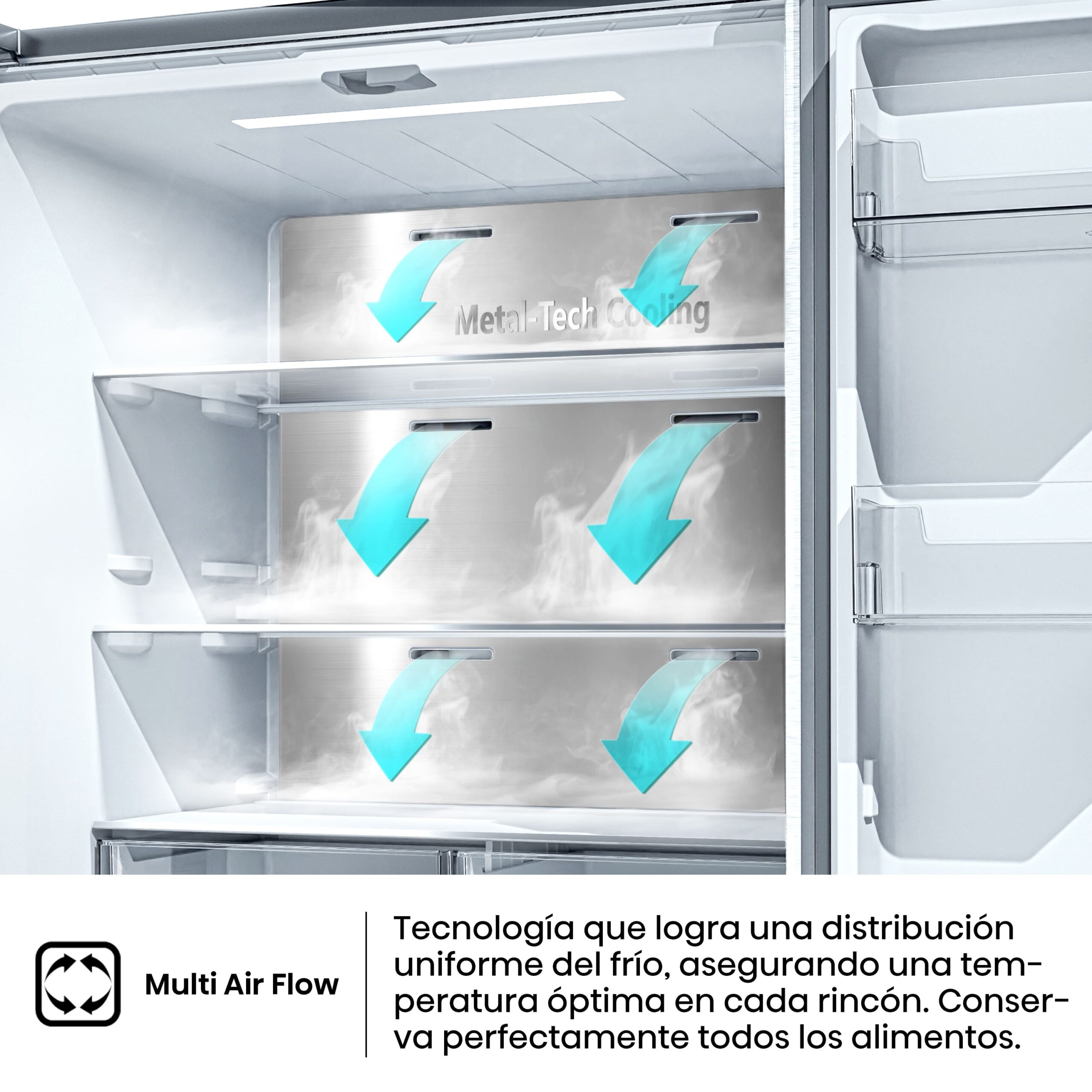 Hisense - RQ5P470SEIE – Frigorífico Americano 4 Puertas, Clase E , 483L, Inox