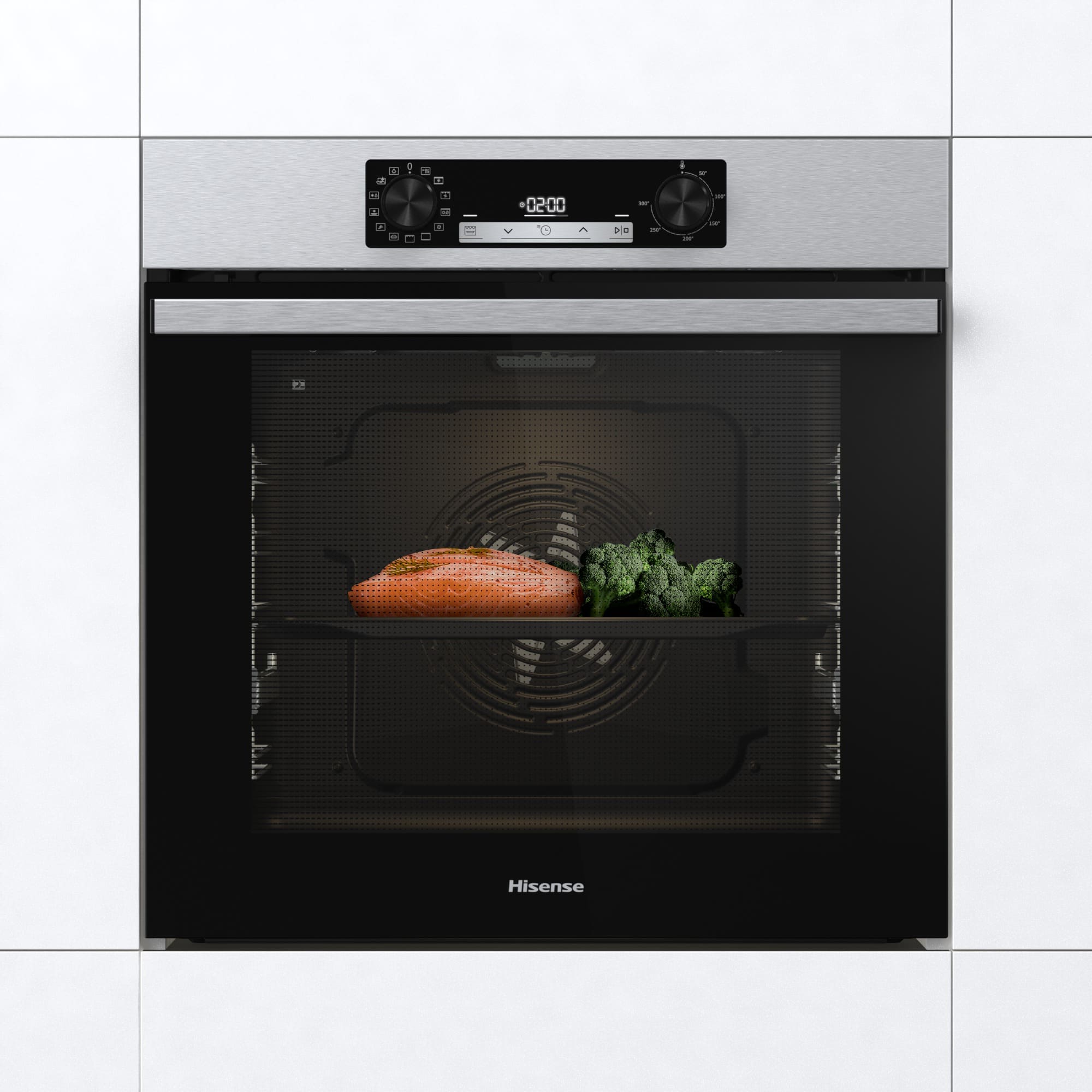 Hisense - BI64213E4PX – Horno Pirolítico, Clase A, 77L, Inox