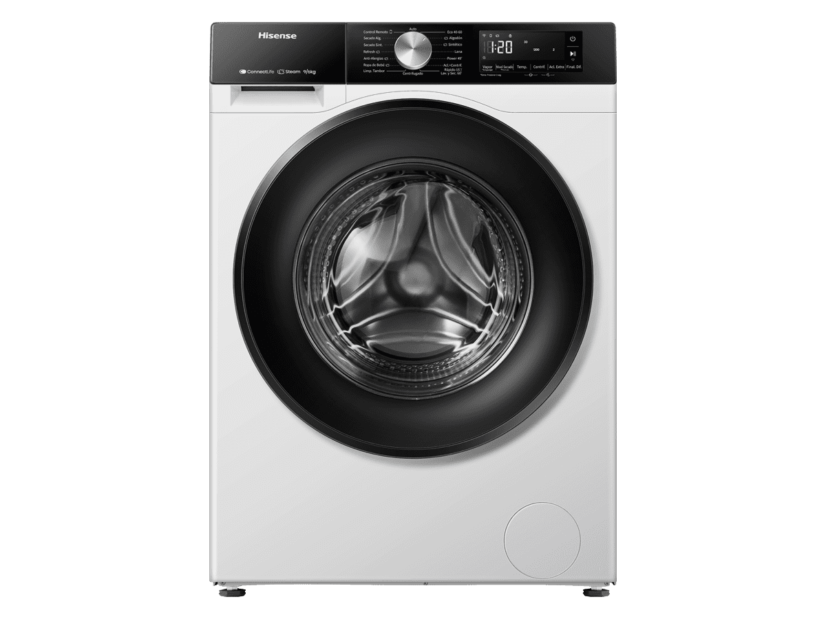 Hisense - WD3S9043BW3 – Lavasecadora, Clase A, 9 kg/6 kg, 1400 rpm, Blanco, , 