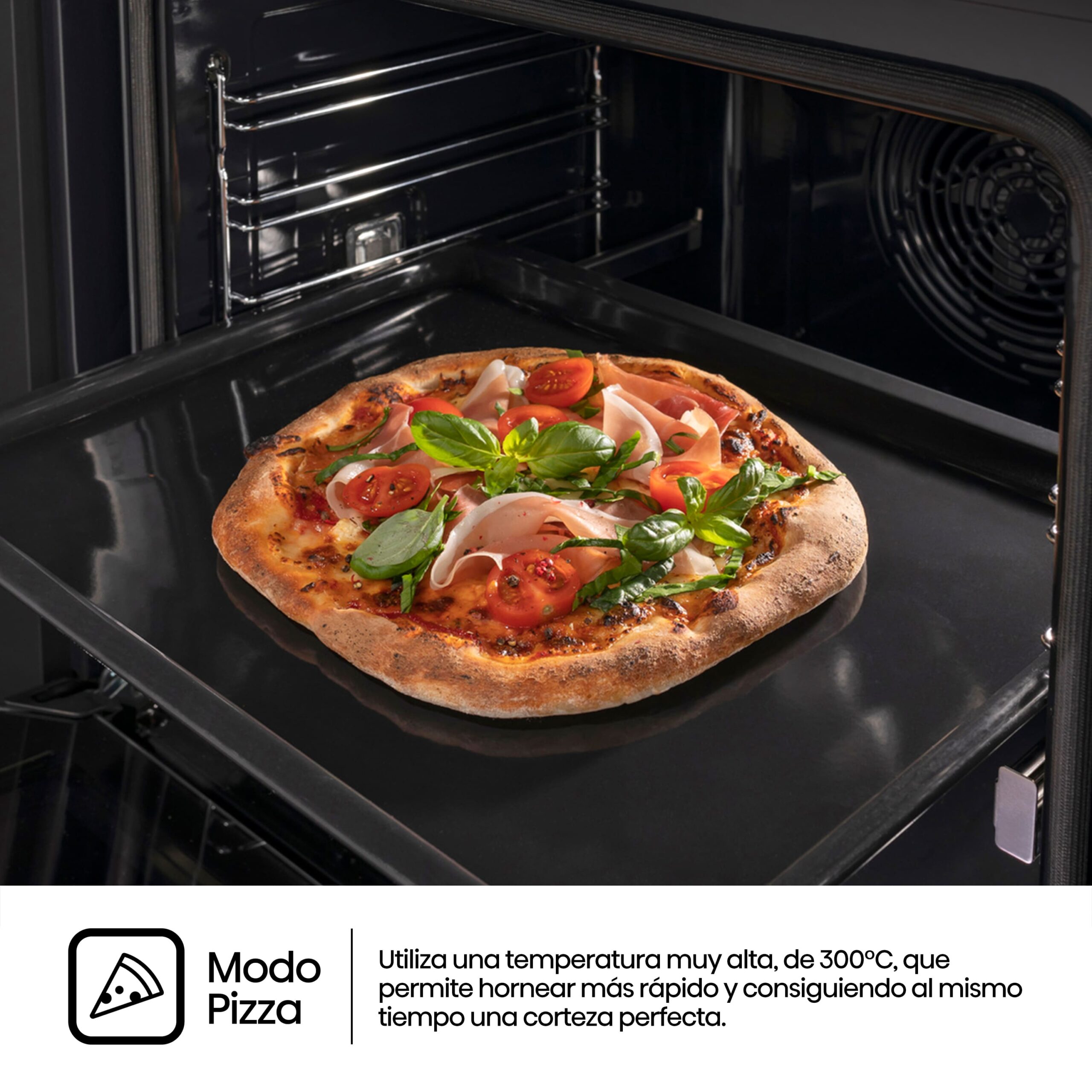 Hisense - BSA66346PBGWIFI – Horno Pirolítico, Cocción Vapor Con Depósito, Clase A+, 77L, Cristal Negro