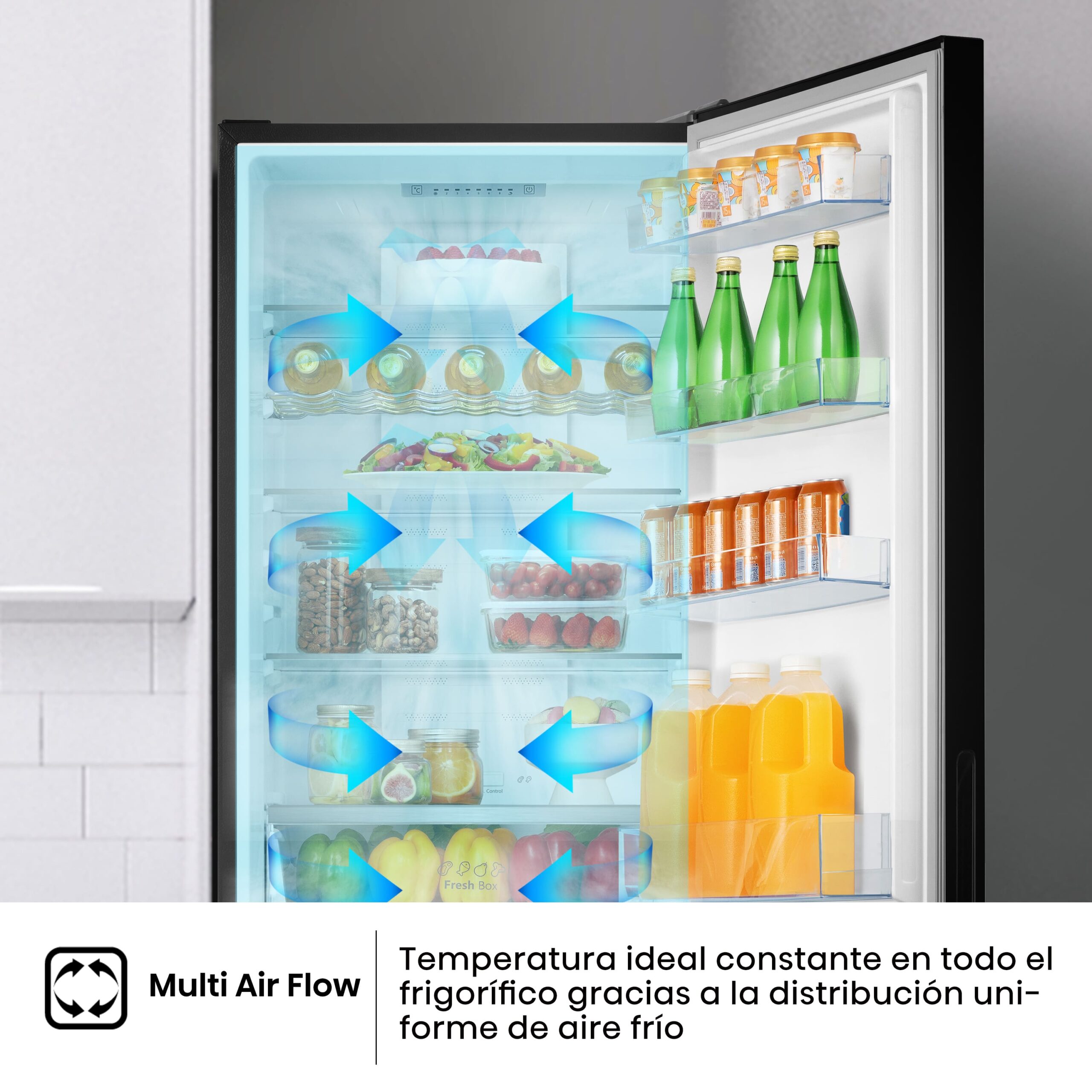 Hisense - RB440N4GBD – Frigorífico Combi 2 Puertas, Clase D , 336L, Cristal Negro