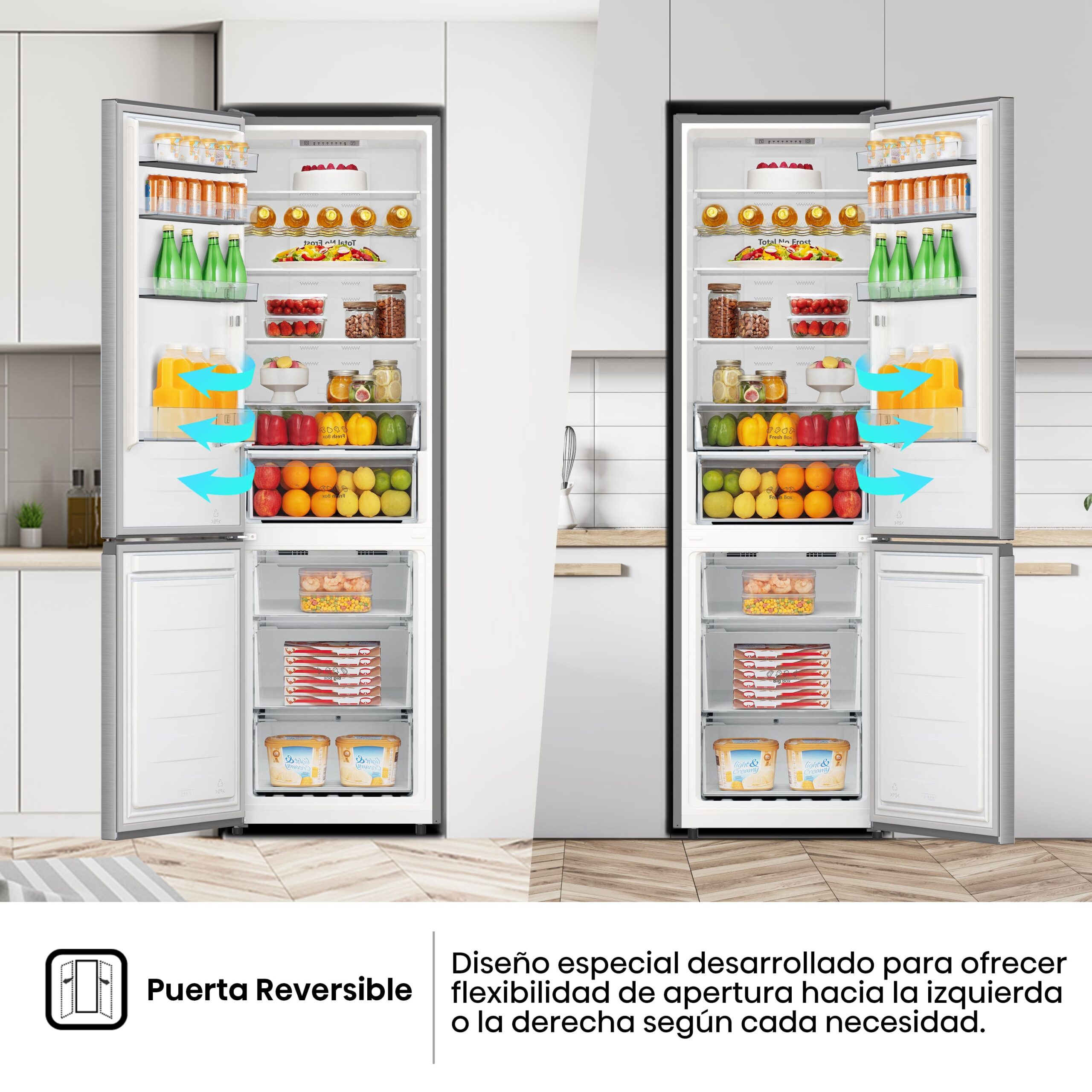 Hisense - RB440N4ACC – Frigorífico Combi 2 Puertas, Clase C , 336L, Inox