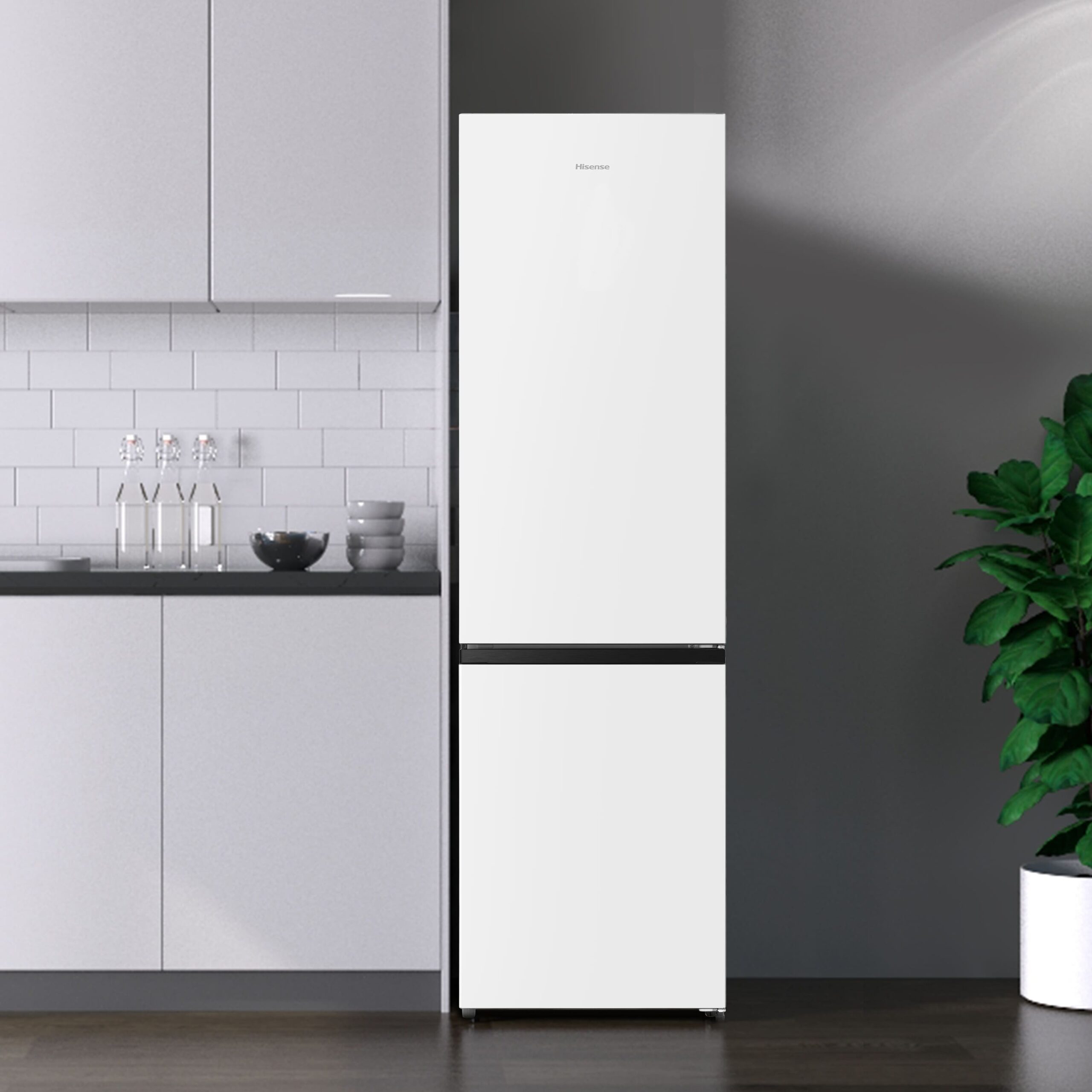 Hisense - RB440N4AWC – Frigorífico Combi 2 Puertas, Clase C , 336L, Blanco