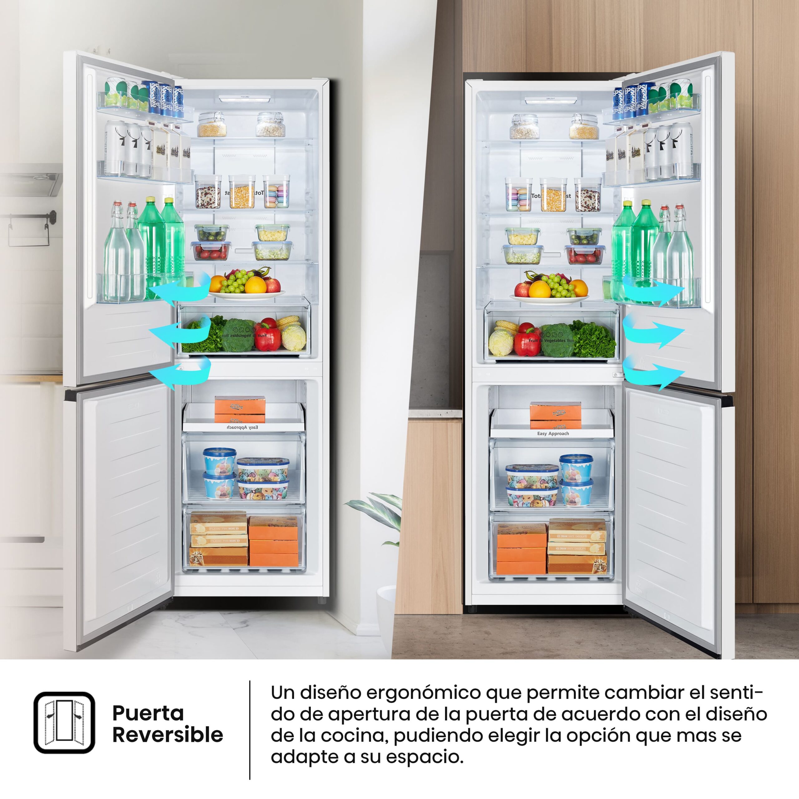 Hisense - RB390N4BWC – Frigorífico Combi 2 Puertas, Clase C, 304L, Blanco