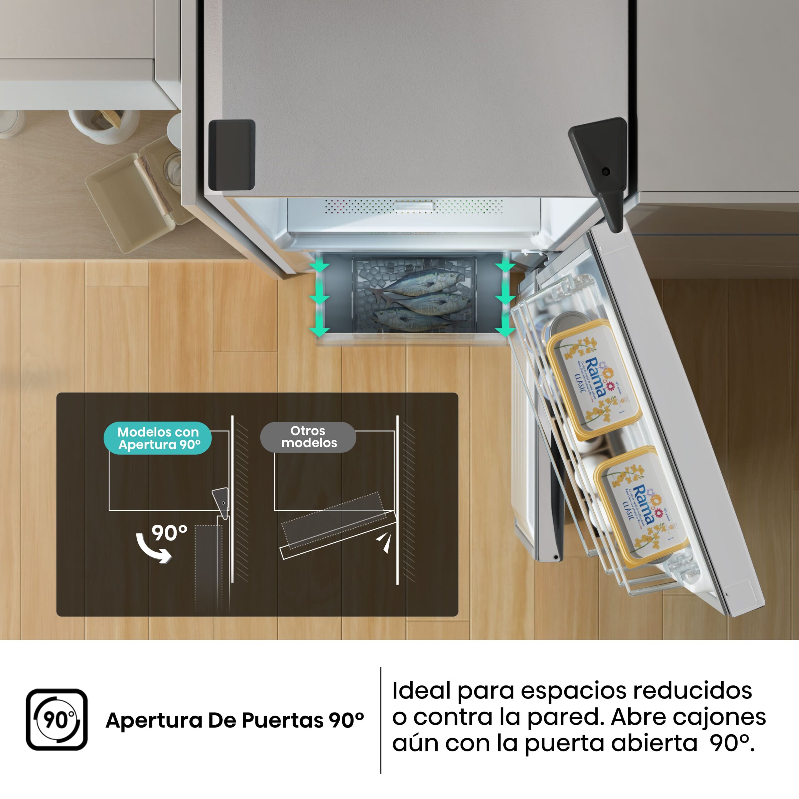 Hisense - RB390N4BWC – Frigorífico Combi 2 Puertas, Clase C, 304L, Blanco