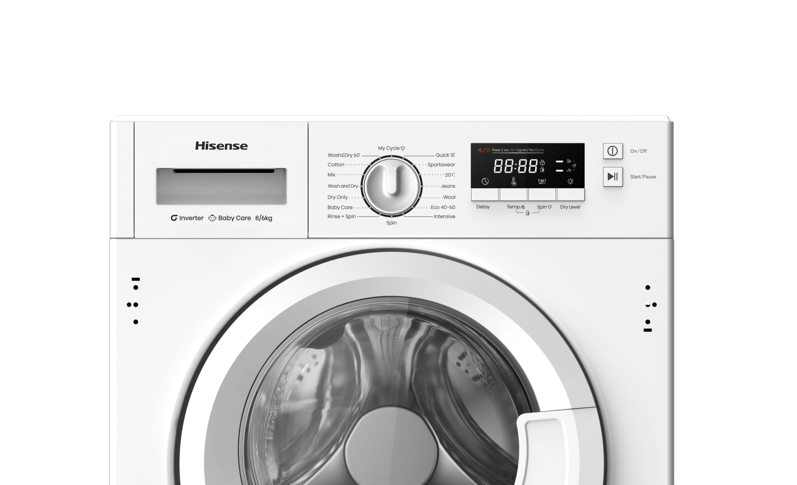 Hisense - WD3M841BWIES – Lavasecadora, Clase E/B, 8 kg/6 kg, 1400 rpm, Blanco