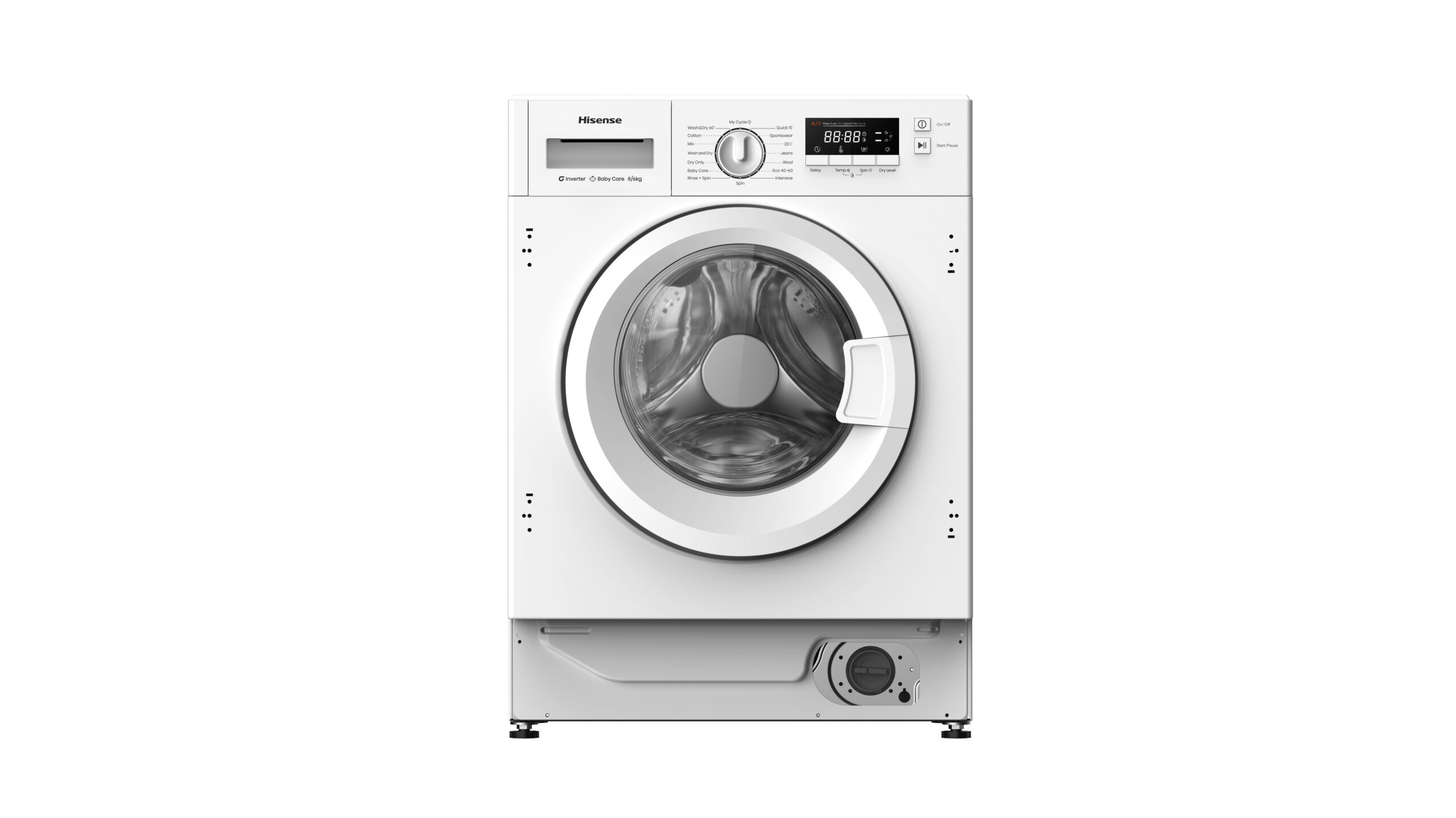 Hisense - WD3M841BWIES – Lavasecadora, Clase B, 8 kg/6 kg, 1400 rpm, Blanco