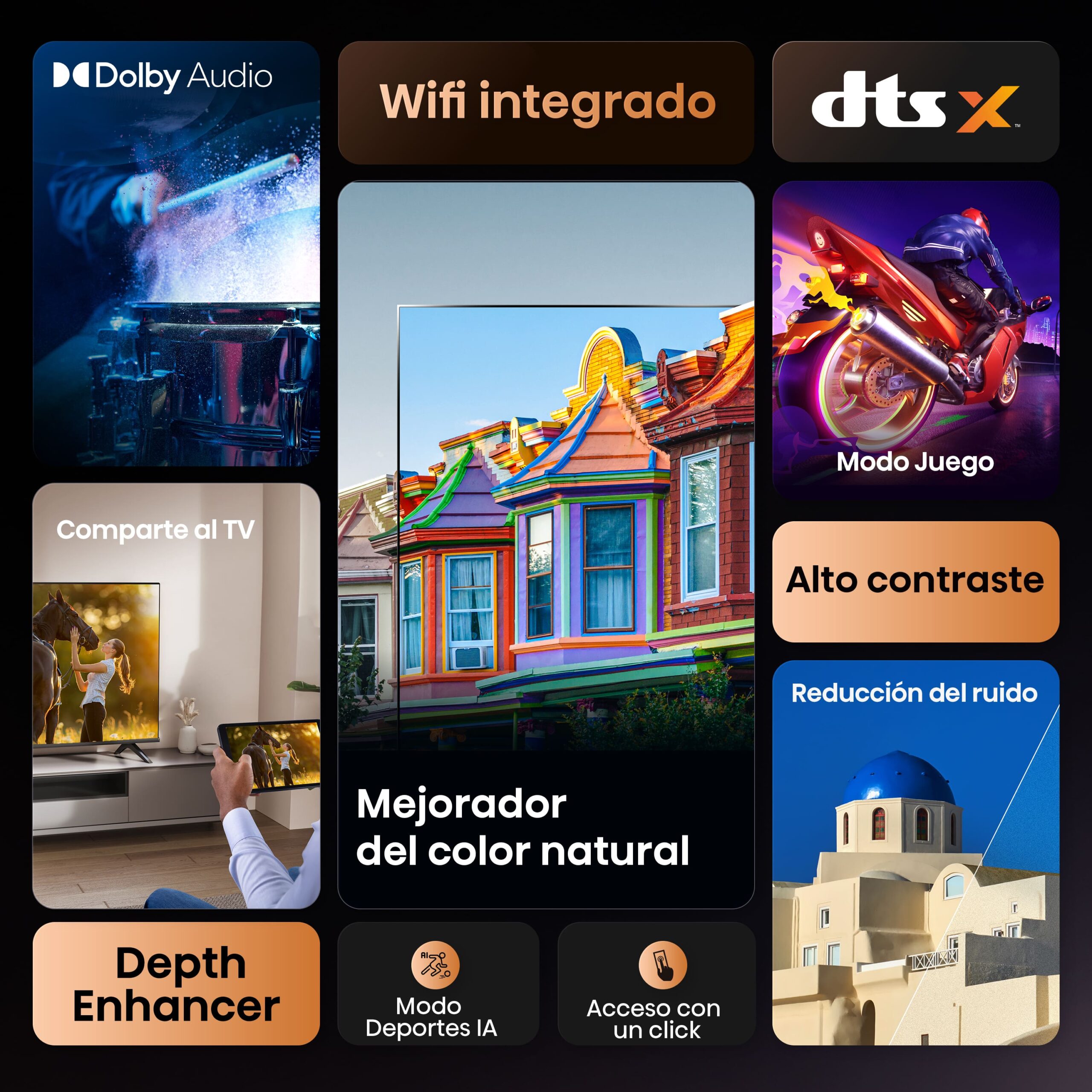 Hisense - Serie A4Q Smart TV 40A4Q HD 40 pulgadas, televisión con Modo Juego