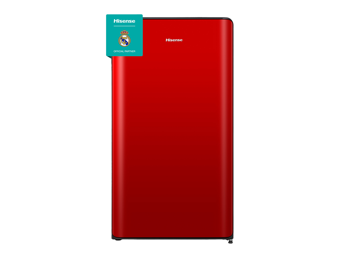 Hisense - RR106D4CRE – Frigorífico 1 Puerta, Clase E, 82L, Rojo, , 