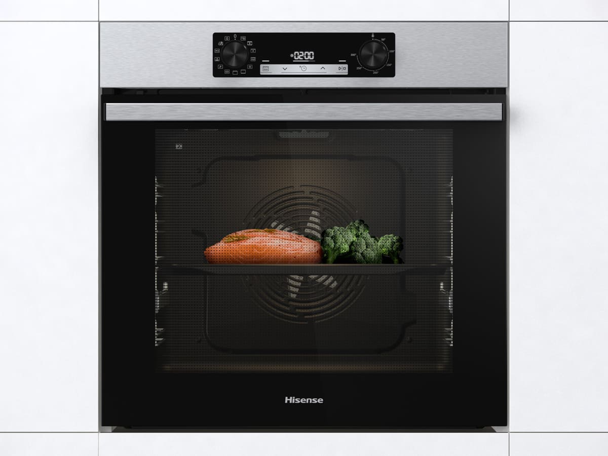 Hisense - BI642131EPX – Horno Pirolítico, Clase A+, 77L, Inox