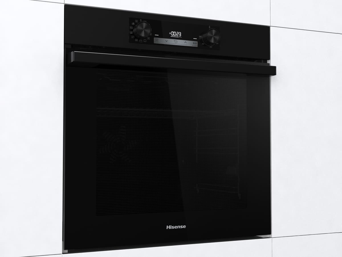 Hisense - BI64213E1PB – Horno Pirolítico, Clase A+, 77L, Negro