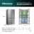 Kitchen Fit RQ5P605NSVE – Frigorífico Americano 4 Puertas  Kitchen Fit, Clase E, Capacidad 591L, Color Cristal Inox